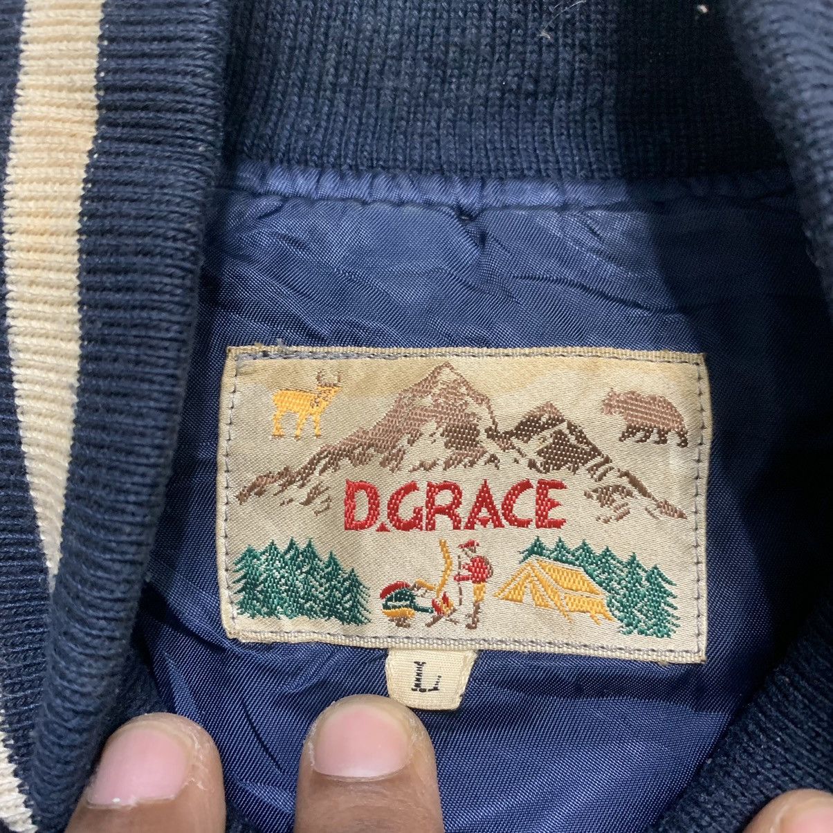 Japanese Brand Vintage D. Grace Calif Hocket Varsity Jacket Size US L / EU 52-54 / 3 - 11 Thumbnail