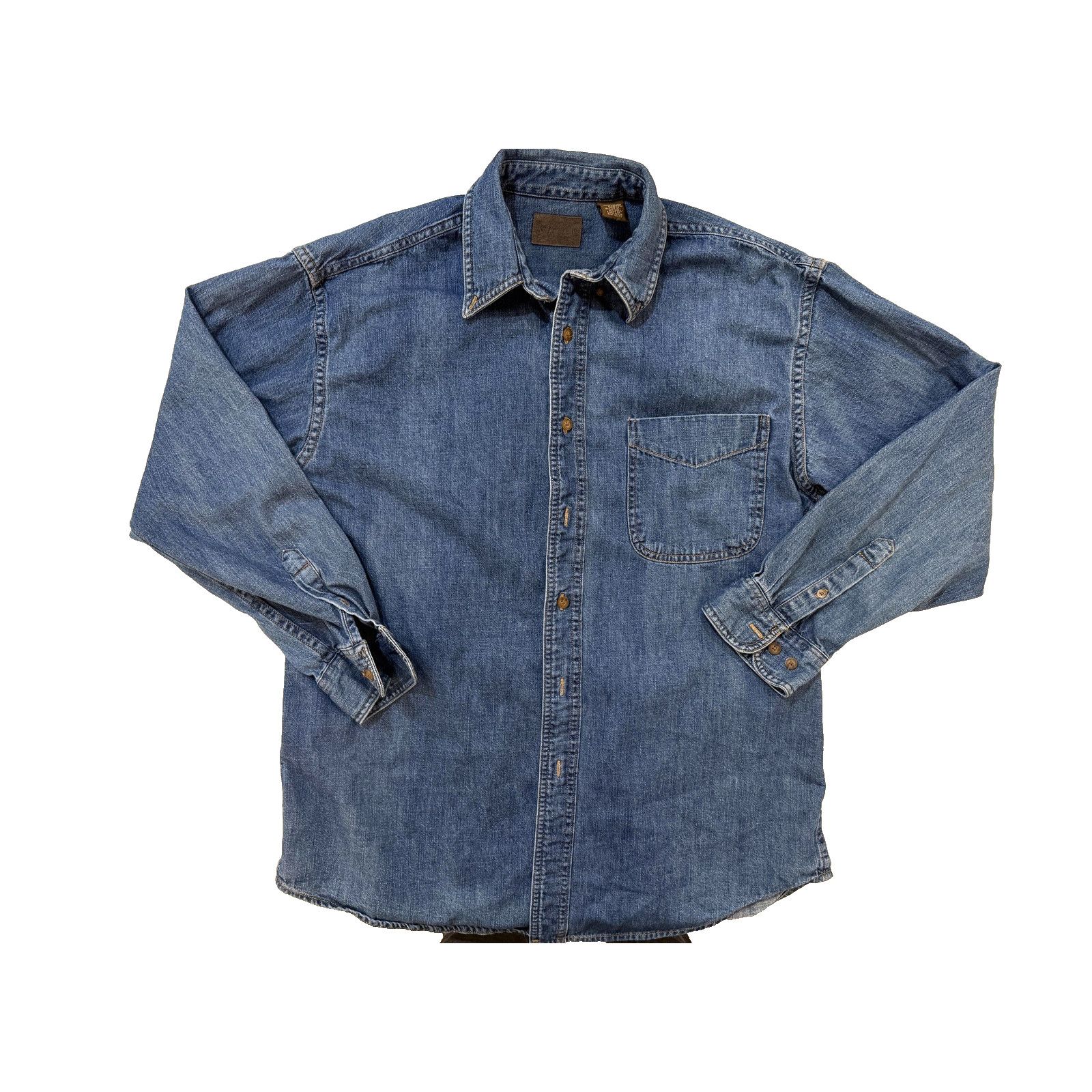 St. Johns Bay Vintage 90s St. John’s Bay Denim Shirt Jacket Men’s Med Size US M / EU 48-50 / 2 - 1 Thumbnail
