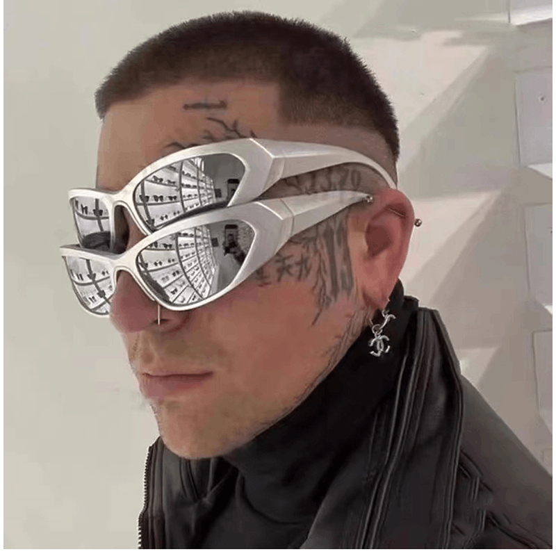 Electric Visual Retro Street ins style custom avant-garde sunglasses Size ONE SIZE - 6 Thumbnail