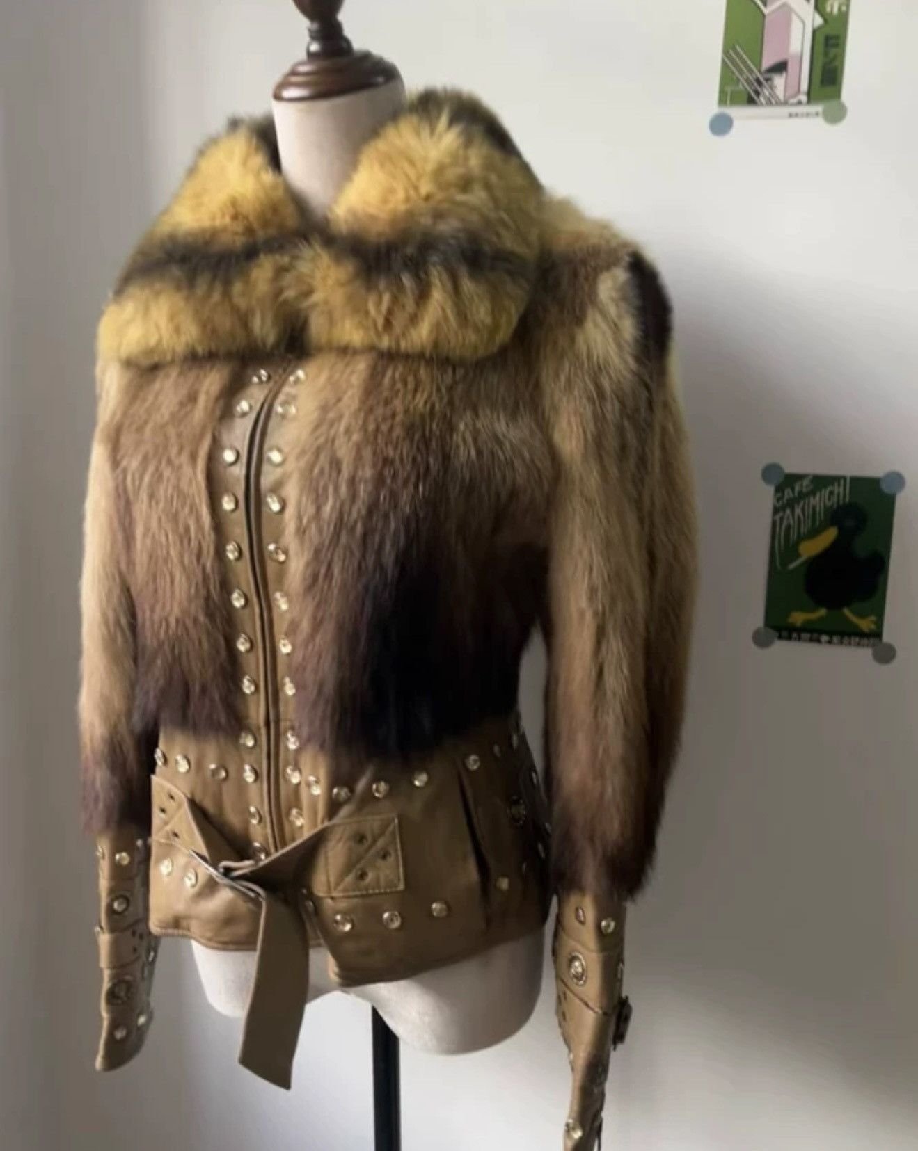 Vintage Raccoon Fur Vintage Leather Jacket Size S / US 4 / IT 40 - 3 Thumbnail