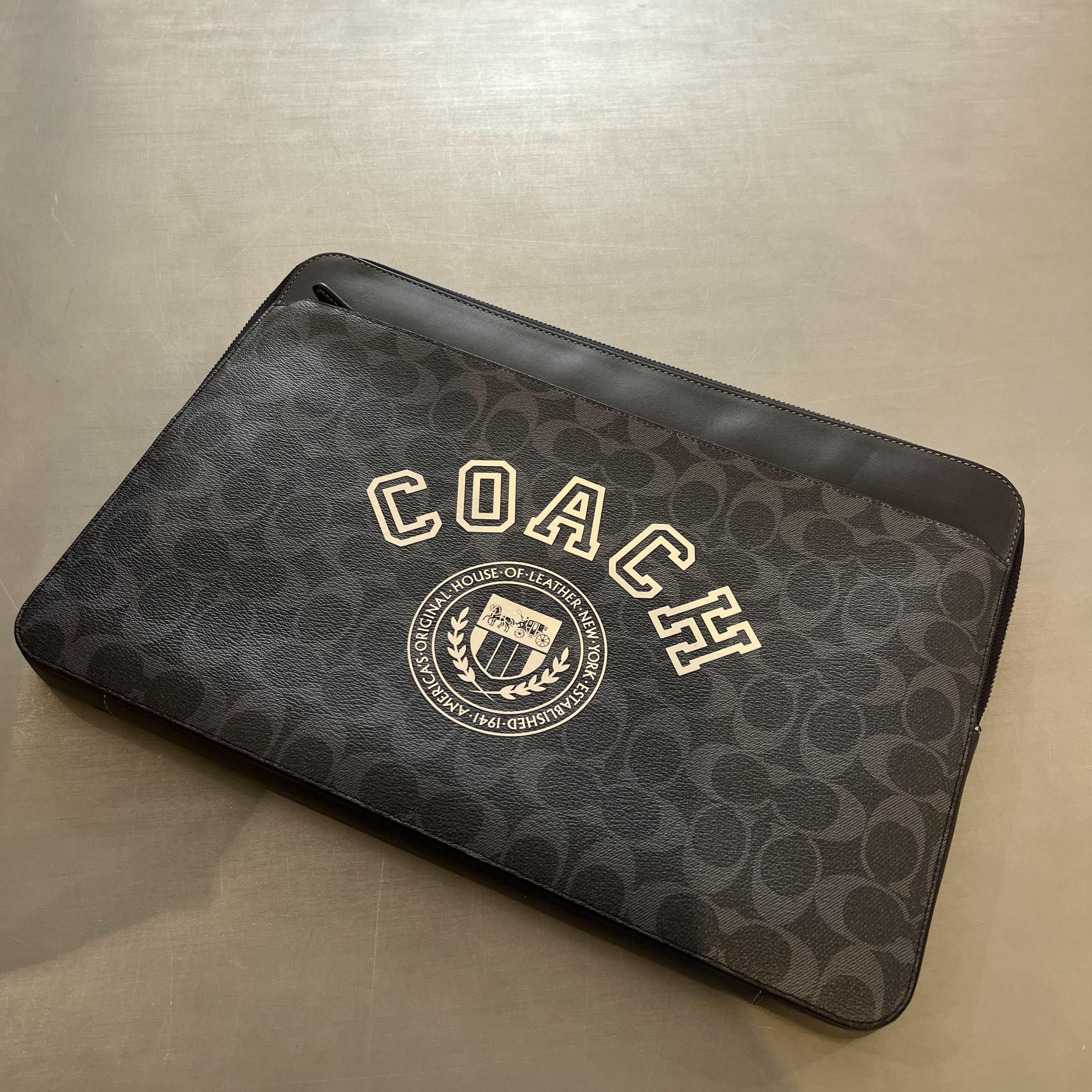 Coach COACH Laptop Case In Signature Canvas With Varsity Motif | Grailed