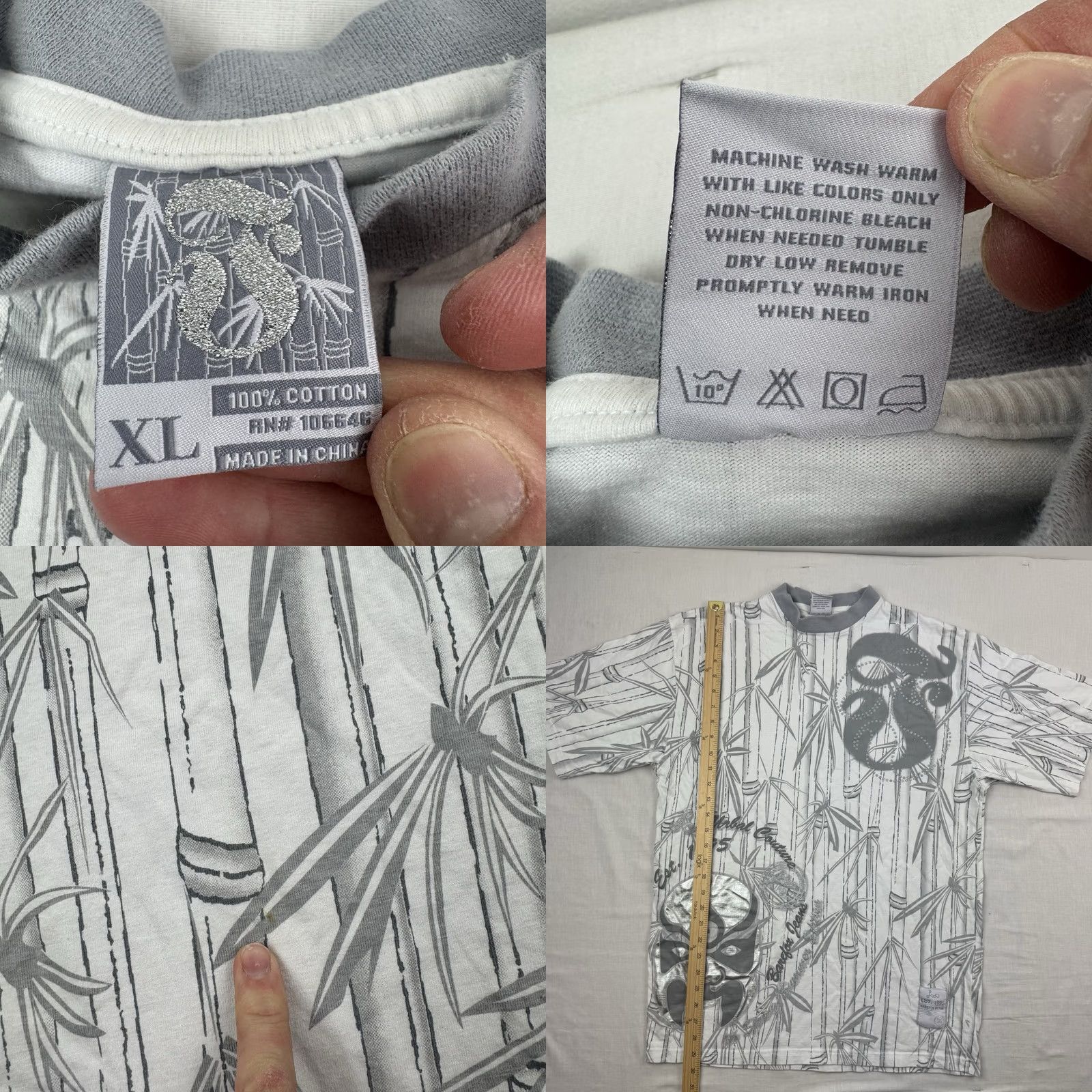 Denime VINTAGE Barefox T Shirt Men XL White Cotton Graphic Print Short Sleeve Crew Neck Hip Hop Y2K Summer 90s Size US XL / EU 56 / 4 - 8 Thumbnail