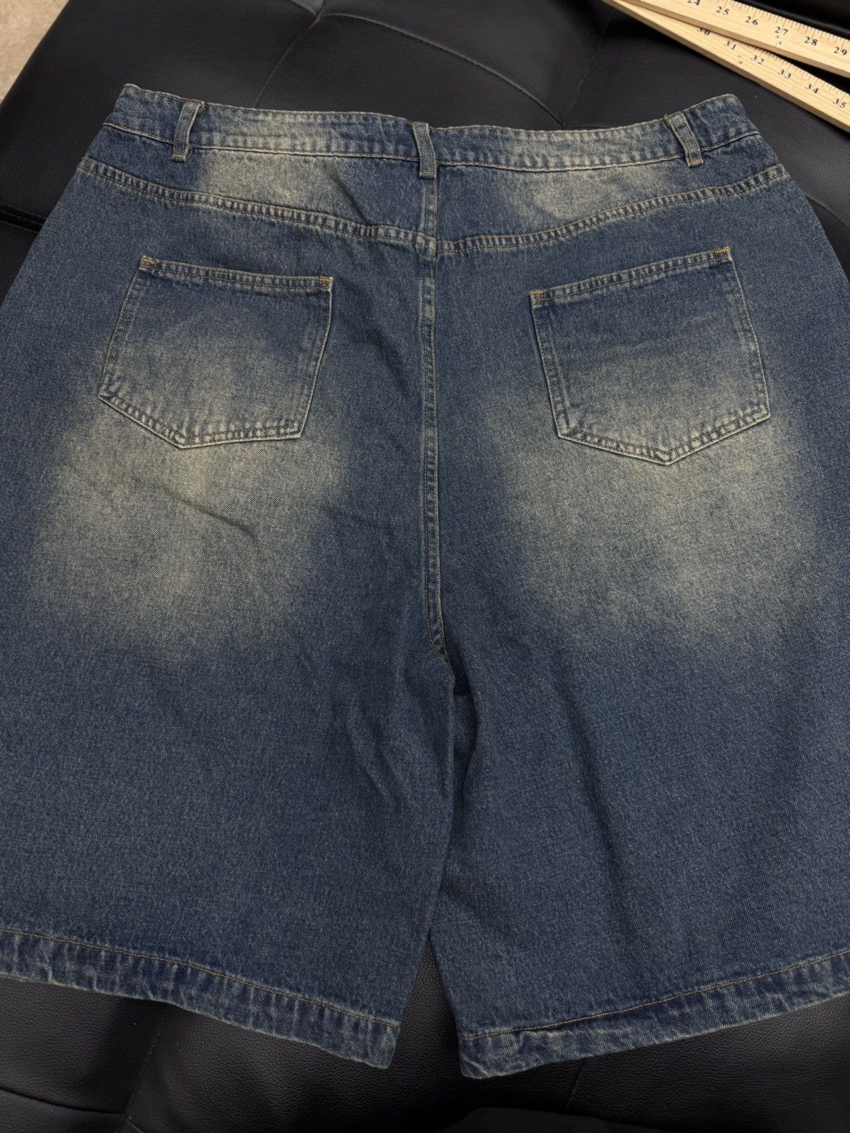 Vale Vale Blue Denim Patchwork Shorts Size 38 (Brand New) Size US 38 / EU 54 - 12 Thumbnail
