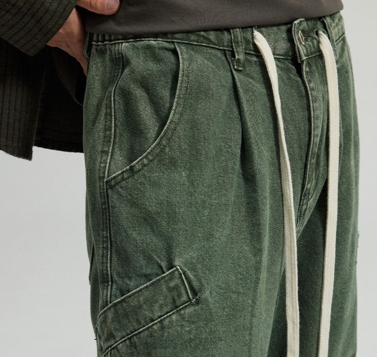 Japanese Brand × Jean Elastic Japanese Streetwear Cargo Pants Size US 27 - 5 Thumbnail