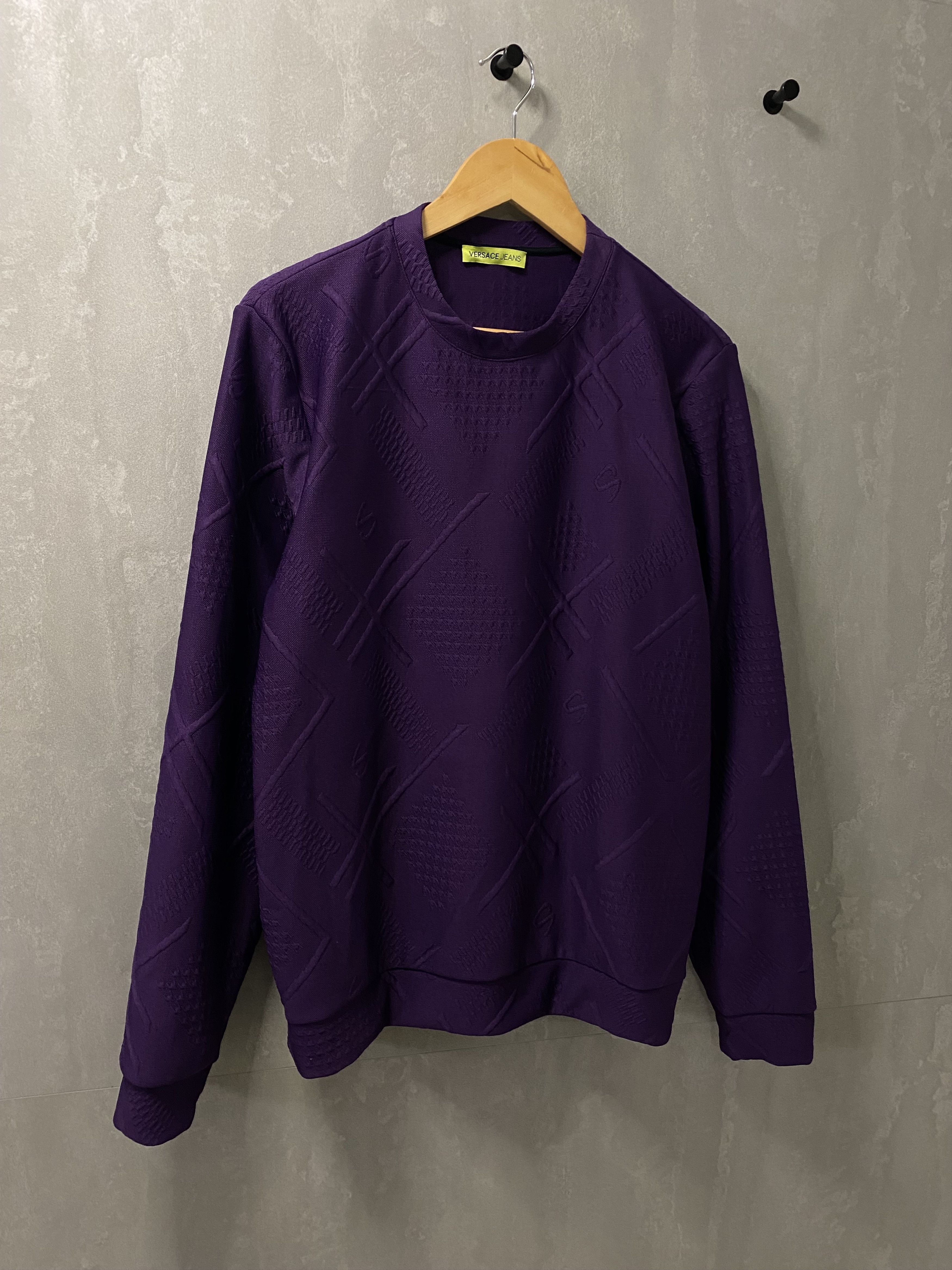 Versace Versace jeans purple logo monogram sweatshirt size M Size US M / EU 48-50 / 2 - 2 Thumbnail