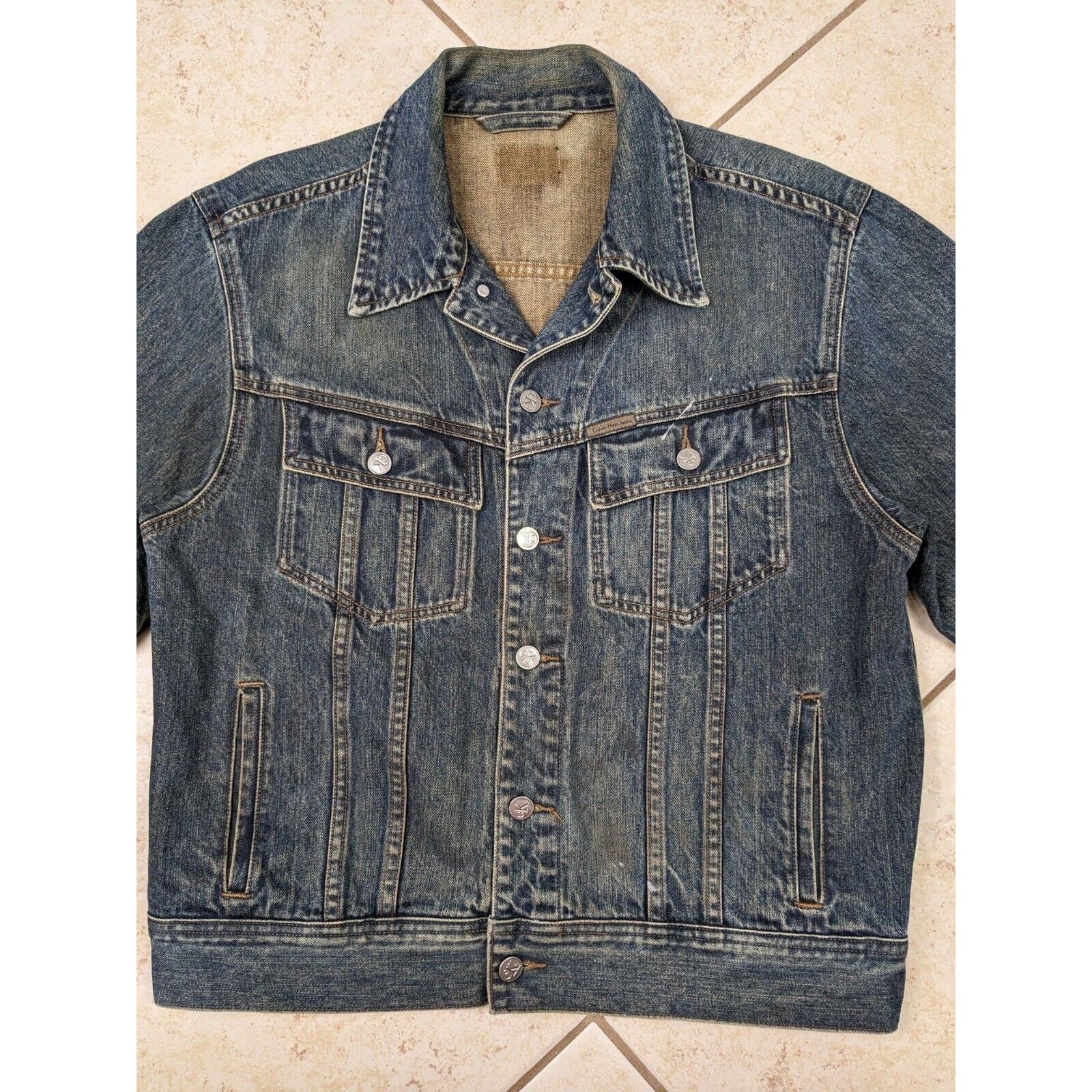 Calvin Klein Vtg Calvin Klein Men's L Denim Jeans Trucker Coat Jacket Size US L / EU 52-54 / 3 - 2 Thumbnail