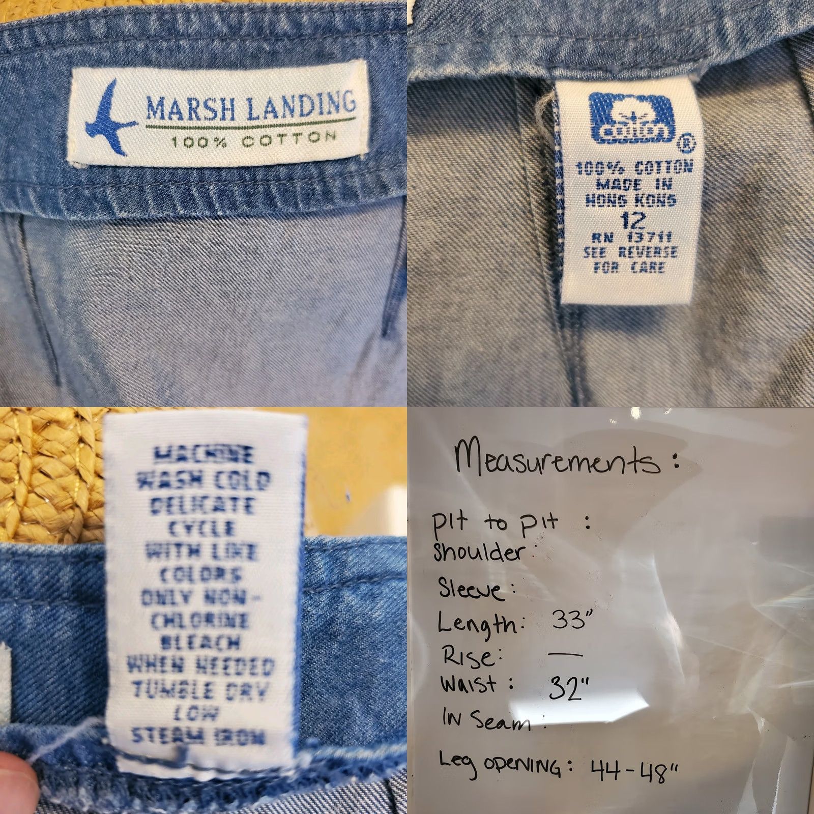 Denime VINTAGE Marsh Landing Denim Wrap Maxi Skirt 12 Blue Tie Side Cowgirl Popular All Seasons Summer Spring Fall Womens Size 34" / US 12 / IT 48 - 8 Thumbnail