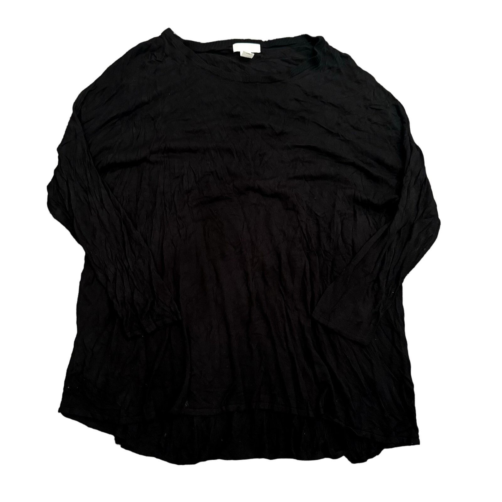 H&M H&M Scoop Neck Lightweight Sweater in Black, Size 3XL Size 3XL / US 20-22 - 1 Thumbnail