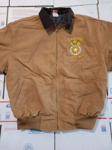 Canvas Teamsters Local 162 Portland Mens Canvas Bomber Jacket Large Size US L / EU 52-54 / 3 - 4 Thumbnail