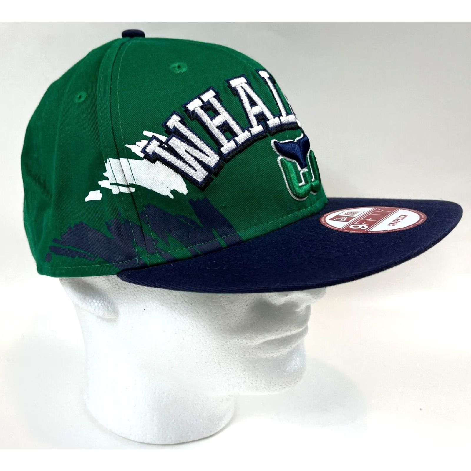 New Era VINTAGE New Era 9Fifty Hartford Whalers Hockey Snapback Cap Green Hats Mens One Size Size ONE SIZE - 2 Thumbnail