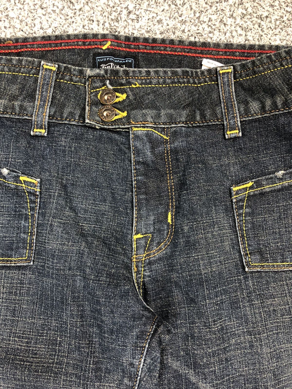 Japanese Brand × Vintage × Von Dutch Vintage Kustommade Von Dutch Flare Jeans Size 30" / US 8 / IT 44 - 3 Thumbnail
