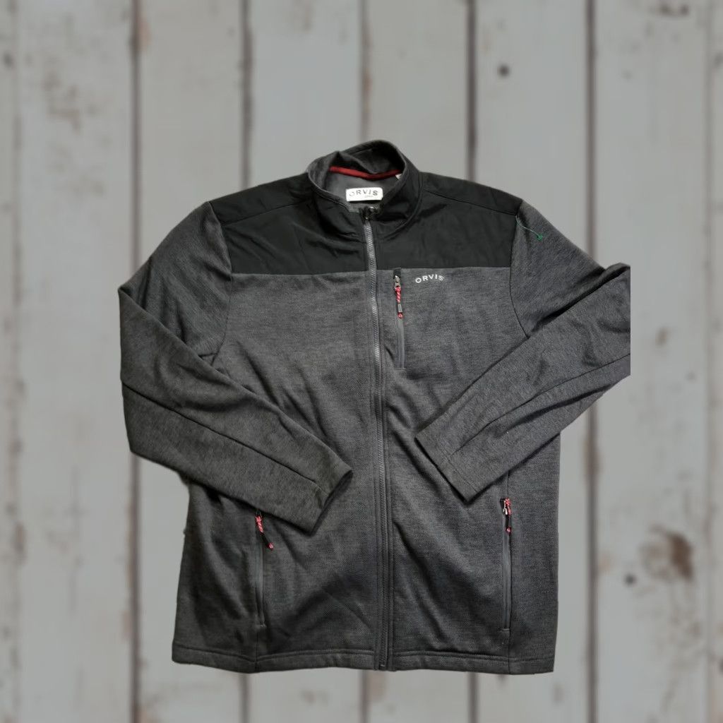 Orvis Orvis Jacket Mens Large Gray Classic Collection Fleece Lined Full Zip Outdoor Windbreaker Casual Pockets Zipper Size US L / EU 52-54 / 3 - 1 Thumbnail