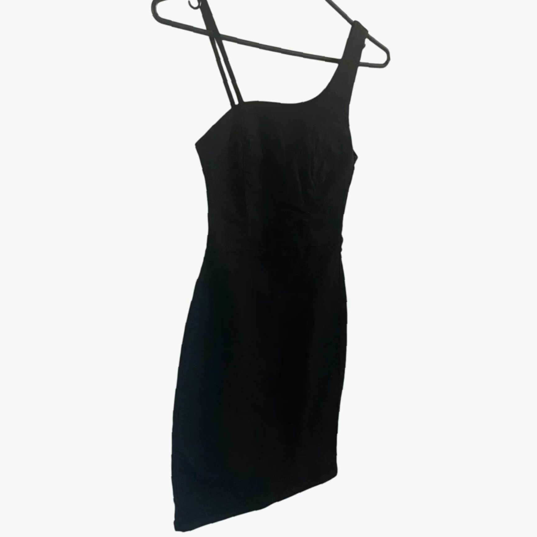 Topshop Topshop Body-Con Mini Dress Women's 4 Black Sleeveless One-Shoulder Zip Casual Party/Cocktail Woman Dress Bodycon Mini Size S / US 4 / IT 40 - 2 Thumbnail