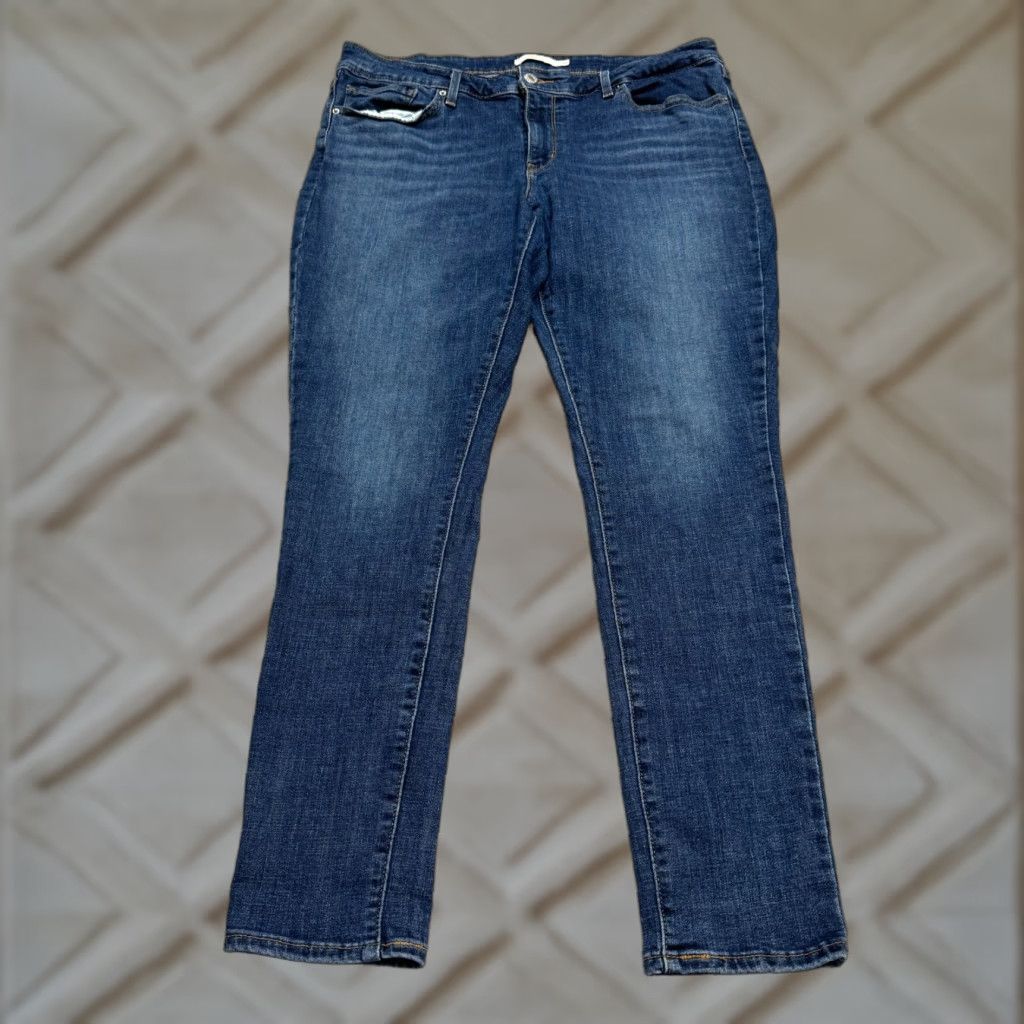 Levi's Levi's 711 Skinny Denim Jeans Womens 33x30 Blue Medium Wash Mid Rise Casual Size 24" / US 00 / IT 34 - 1 Thumbnail
