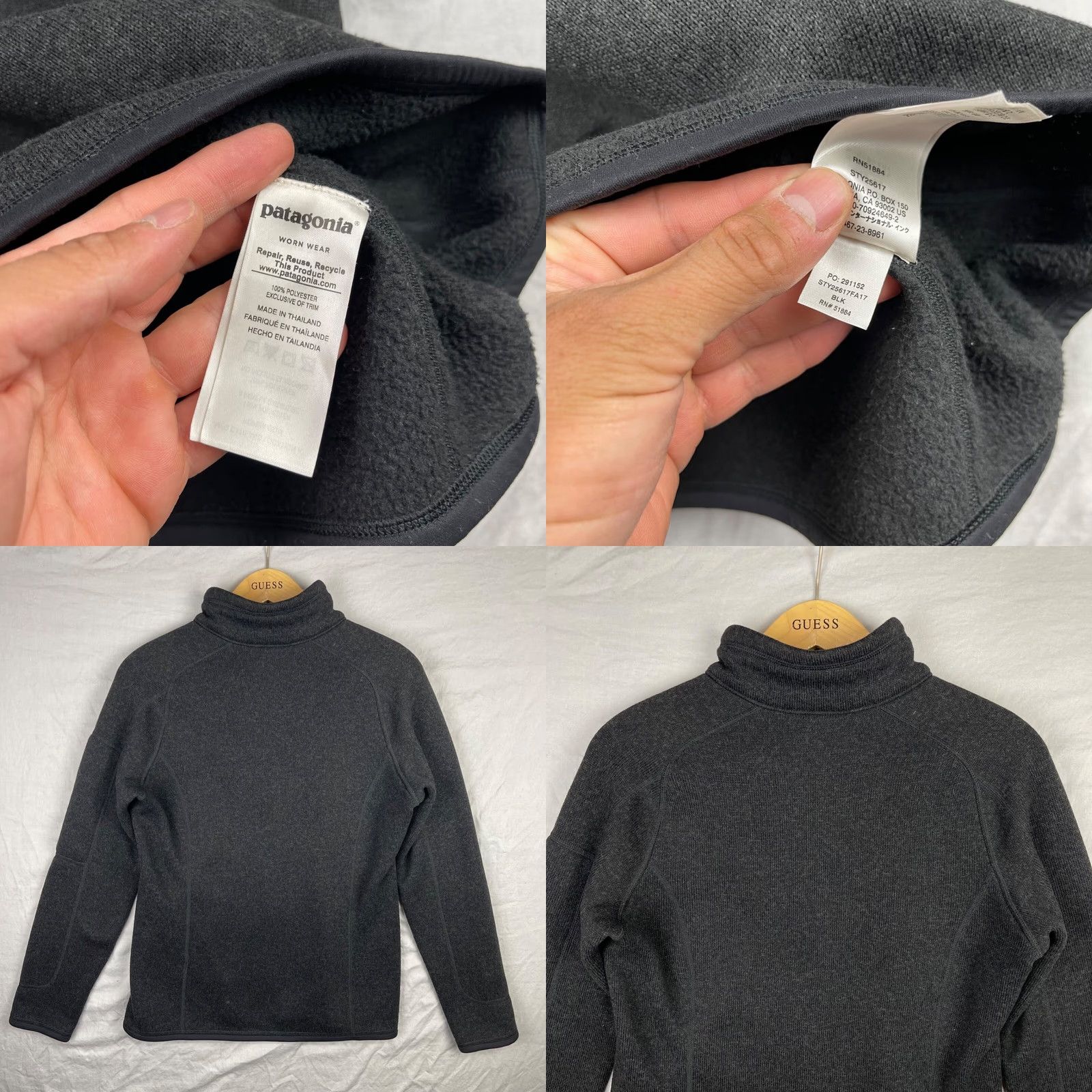 Patagonia Patagonia Better Sweater Women Medium Full Zip Fleece Outdoor Hiking Logo Embroidered Zipper Black Cotton? Size S / US 4 / IT 40 - 8 Thumbnail