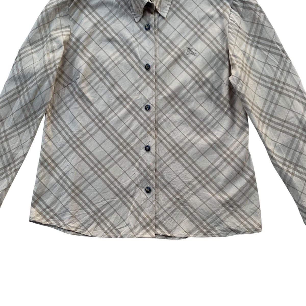 Burberry ‼️LAST DROP‼️Burberry Nova Check Chest Logo Button-Up Shirt Size XS / US 0-2 / IT 36-38 - 4 Thumbnail