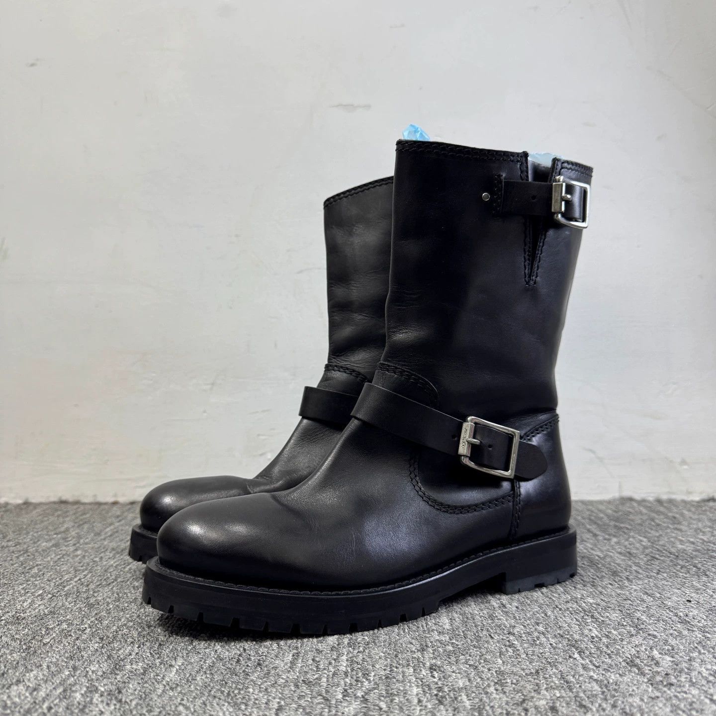 Jimmy Choo Black Leather Buckle Boots Size 7.5 Size US 7.5 / EU 40-41 - 1 Thumbnail