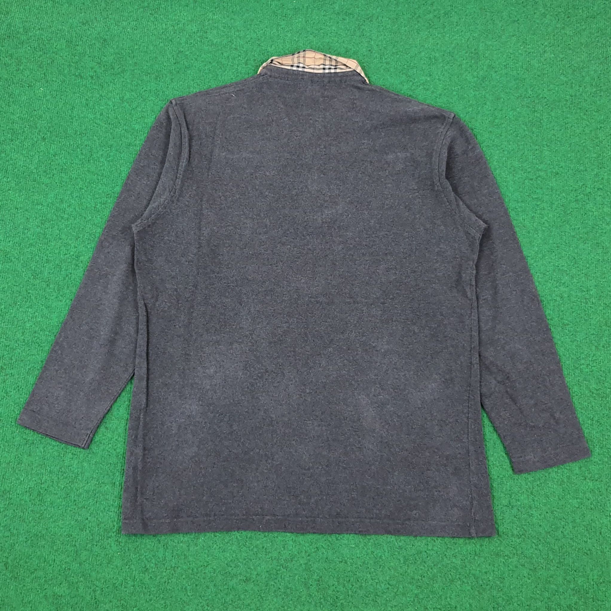 Burberry × Vintage Vintage Burberry London Nova Check Designer Polo Shirt Size US L / EU 52-54 / 3 - 3 Thumbnail