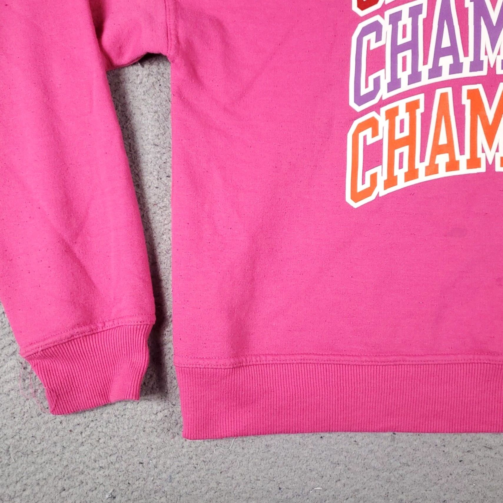Champion Champion Pullover Sweater Womens Medium Pink Fleece Long Sleeve Crew Neck Sports Size M / US 6-8 / IT 42-44 - 4 Thumbnail