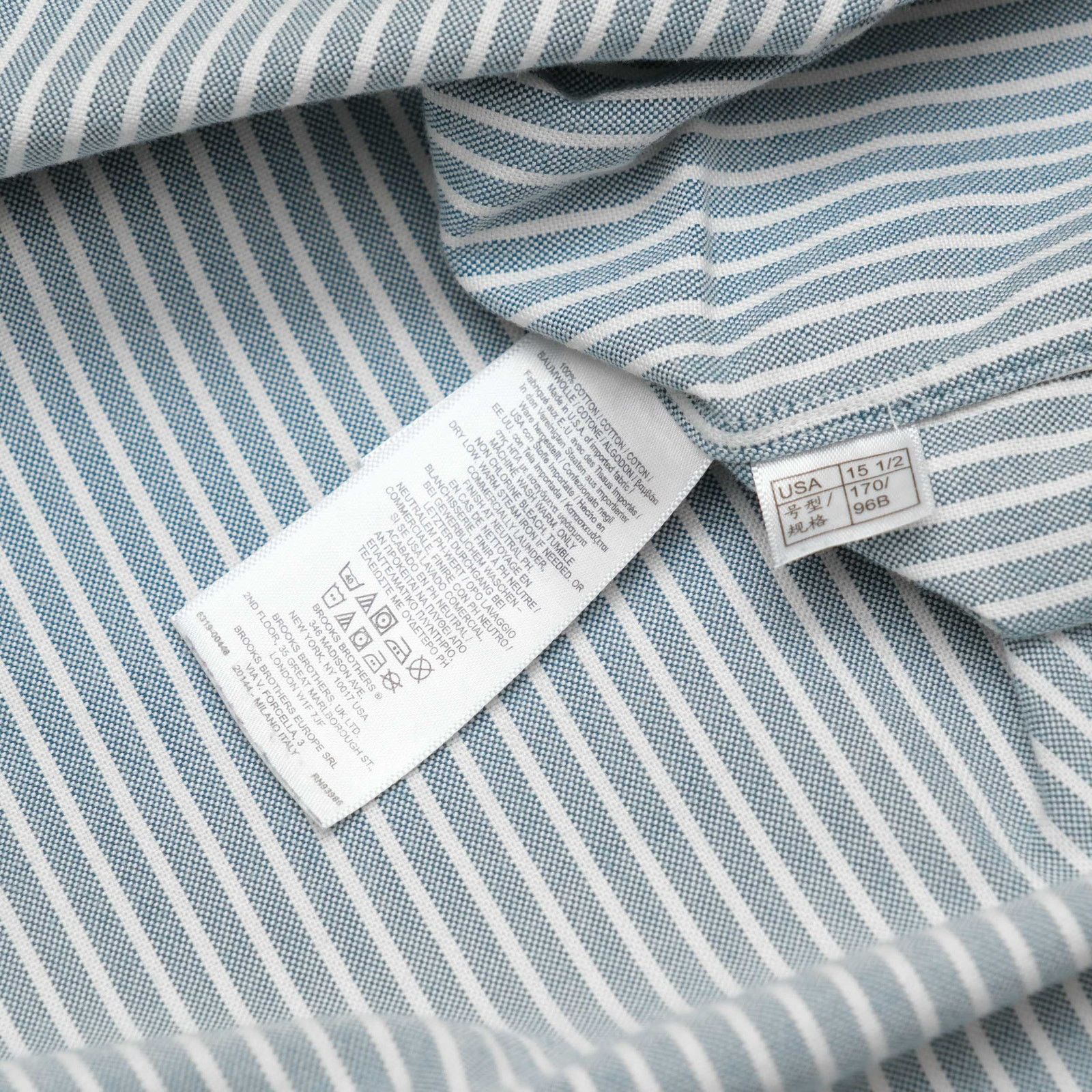 Brooks Brothers Brooks Brothers OCBD Shirt Green Stripe Made in USA 15.5-30 Size US S / EU 44-46 / 1 - 7 Thumbnail