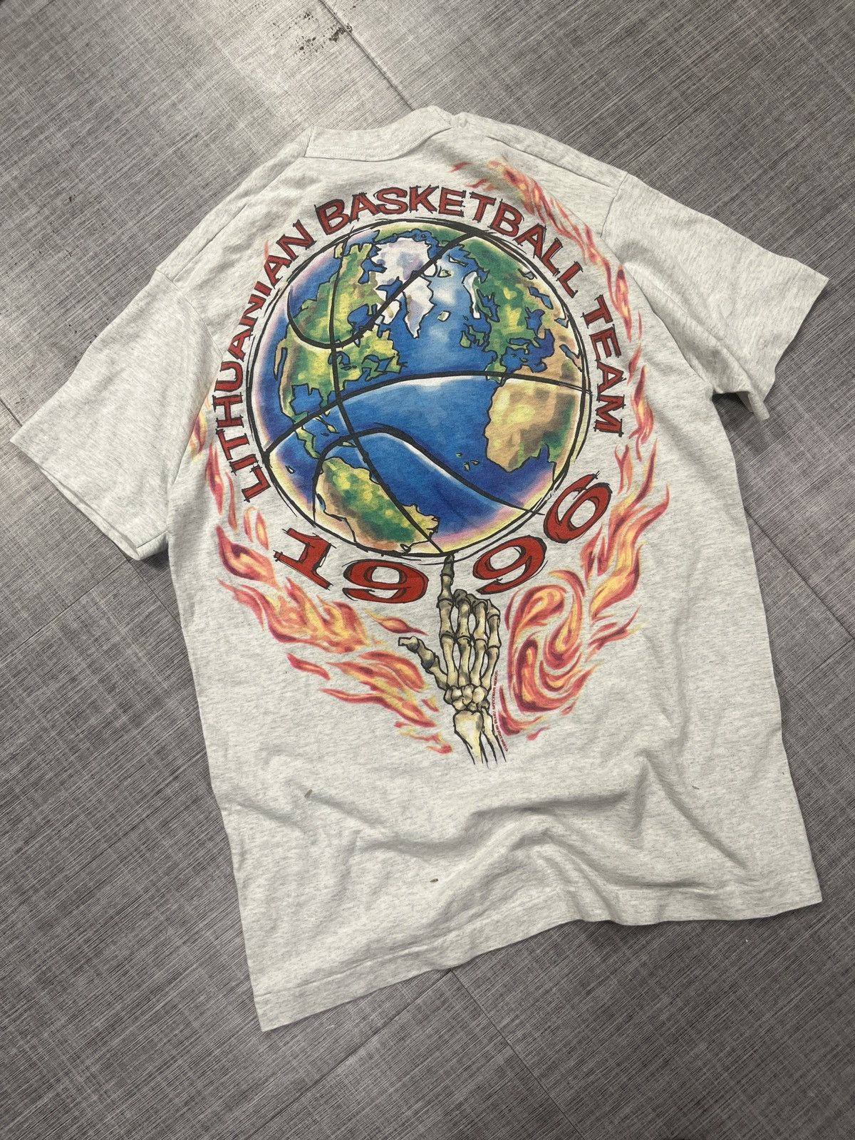 Band Tees × Liquid Blue × Vintage VTG 96 Greatfuldead Lithuania Basketball Team Tee Rare Size US XL / EU 56 / 4 - 6 Thumbnail