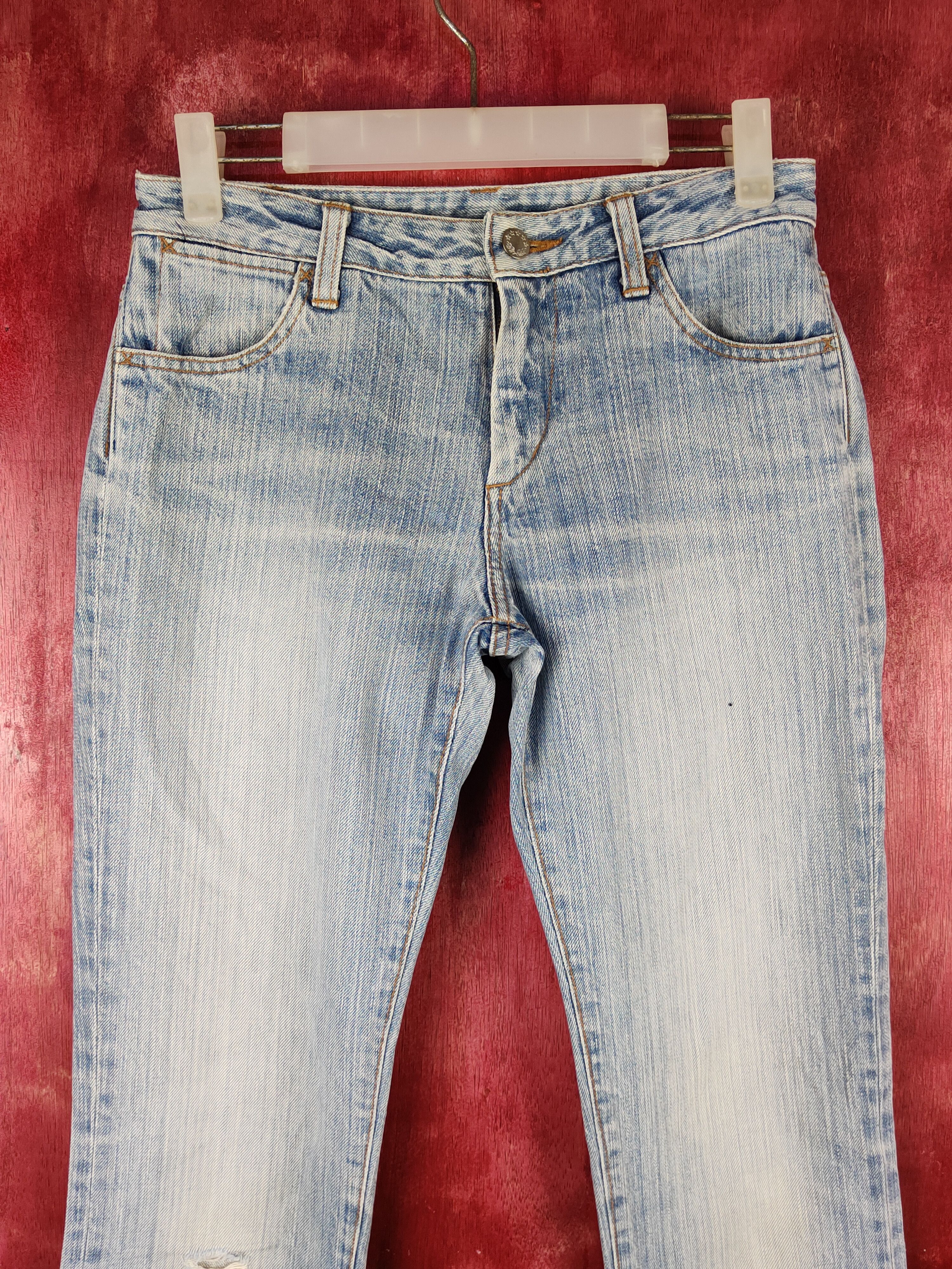Japanese Brand Untitled Blue Distressed Multipocket Denim #S1586 Size 28" / US 6 / IT 42 - 2 Thumbnail