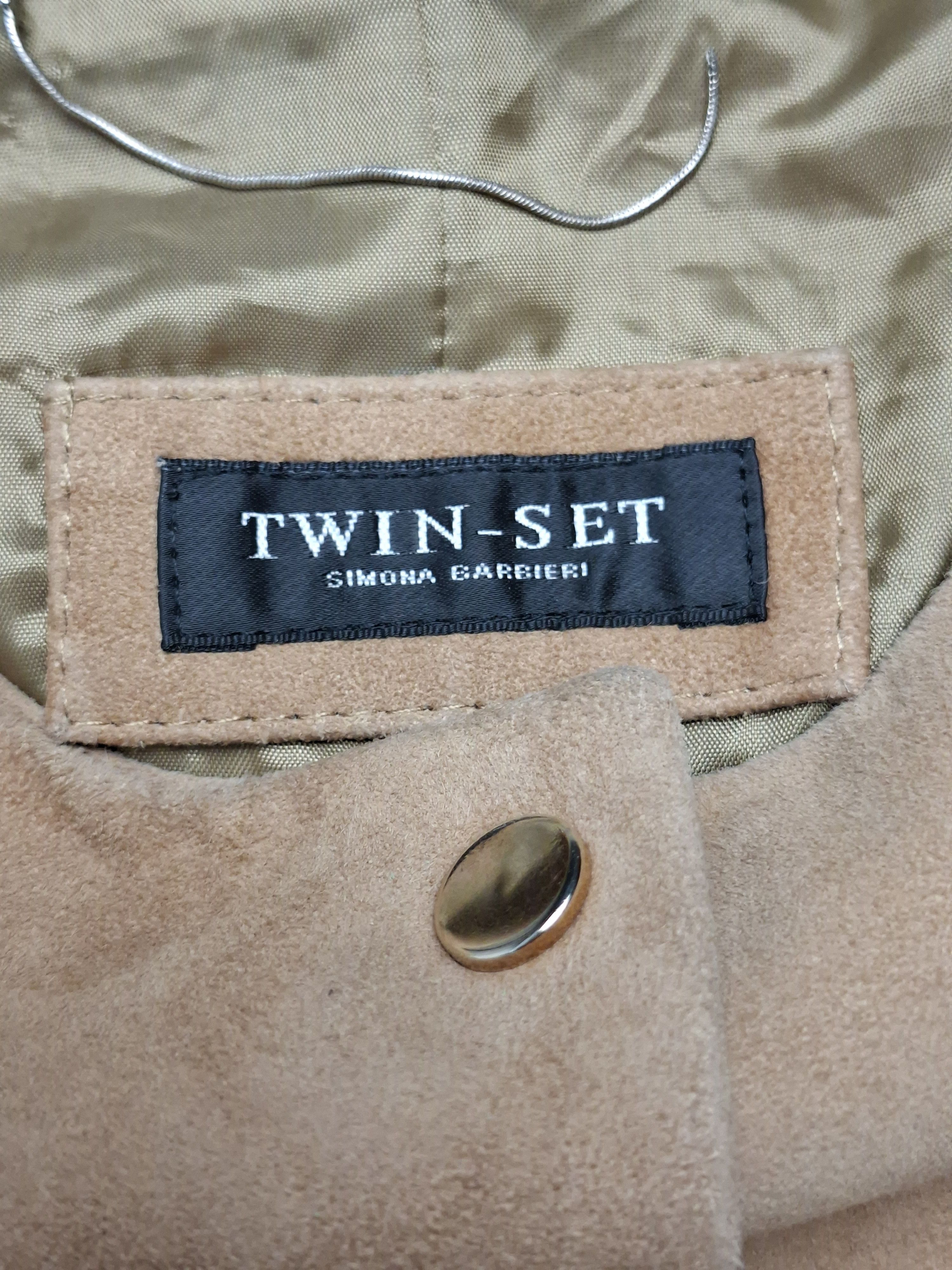 TWINSET TWIN-SET Simona Barbieri Suede Studded Jacket Tan Brown Size S / US 4 / IT 40 - 16 Thumbnail