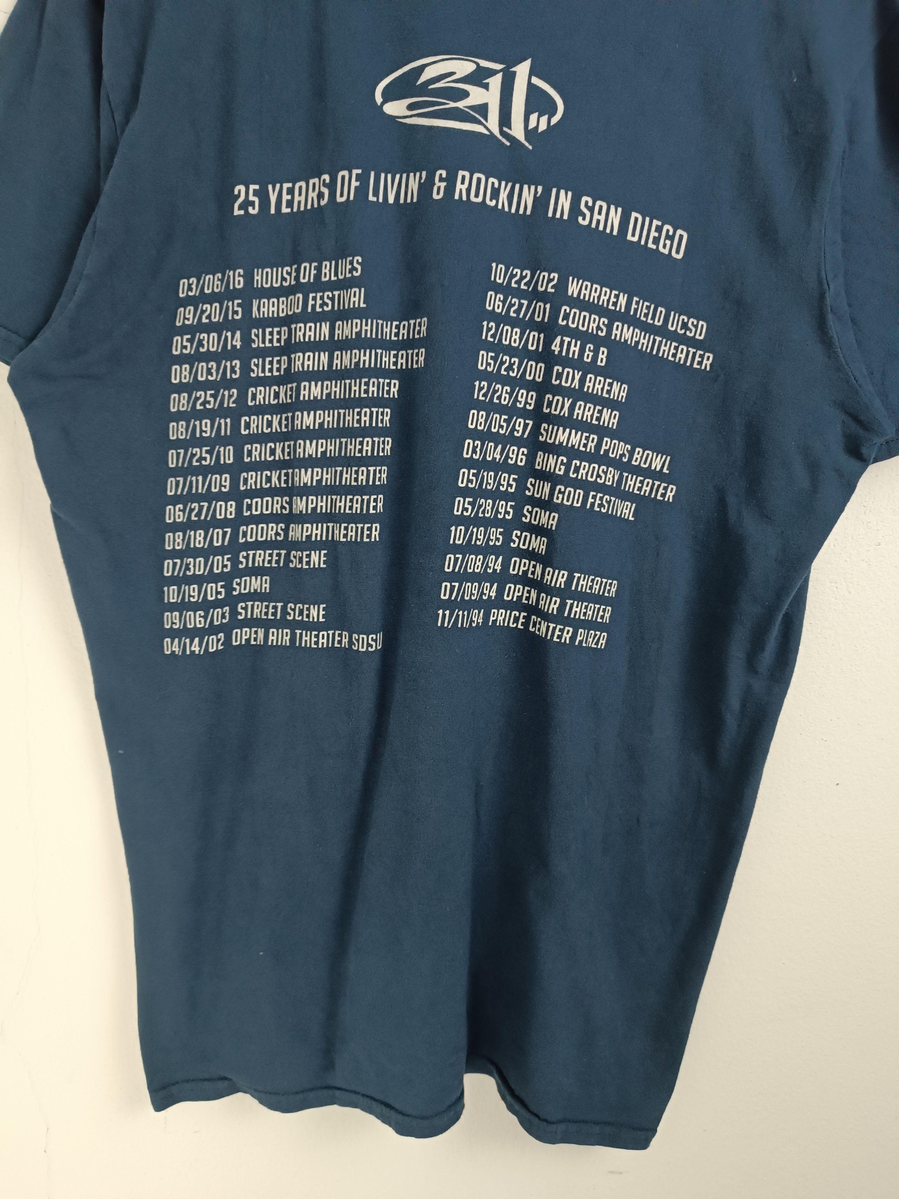 Band Tees VINTAGE 311 SAN DIEGO TOUR LIST punk sublime nofx greenday Size US M / EU 48-50 / 2 - 13 Thumbnail