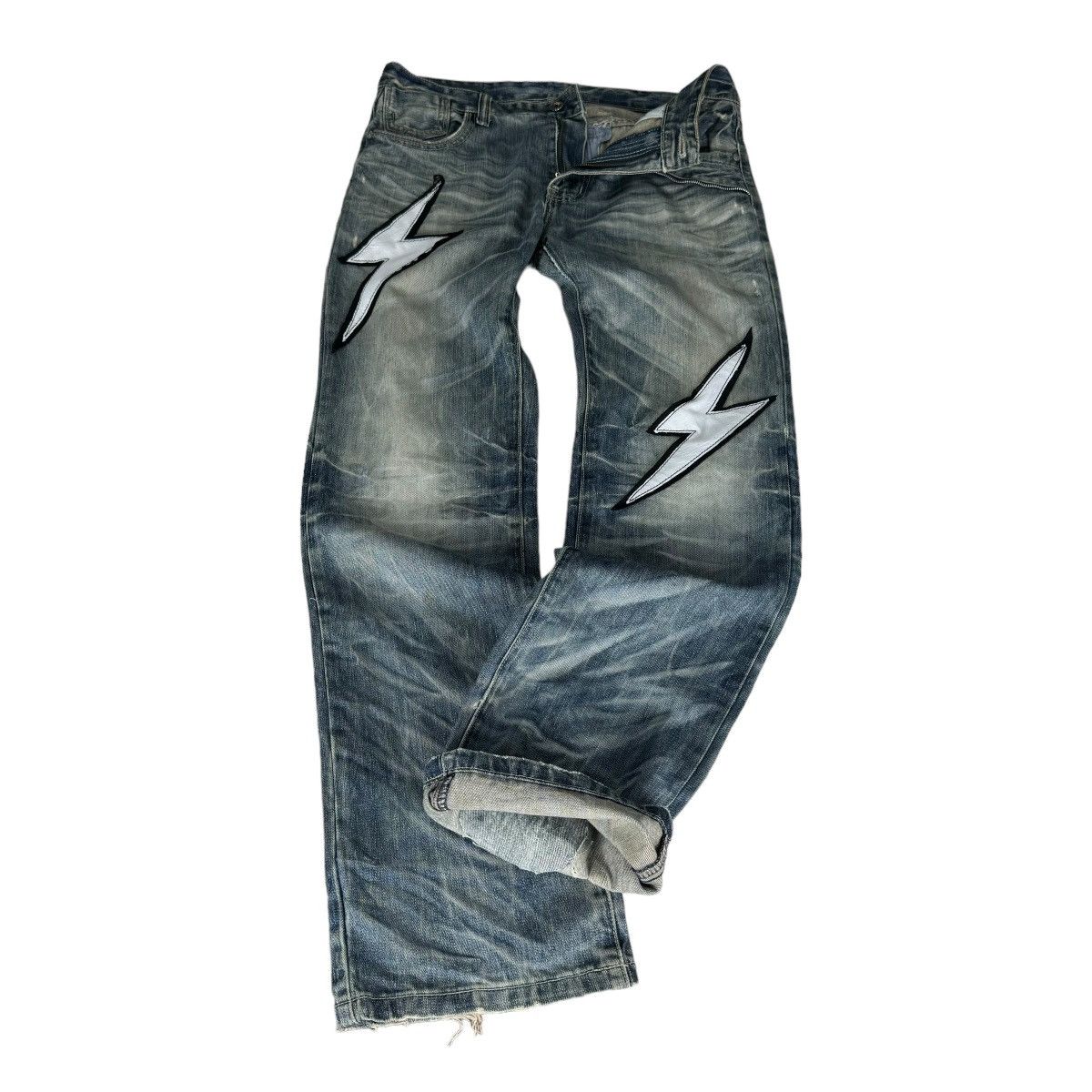 Japanese Brand ☀️GHOST BRAND TECHNICAL SKULL DENIM PANTS Size US 34 / EU 50 - 6 Thumbnail
