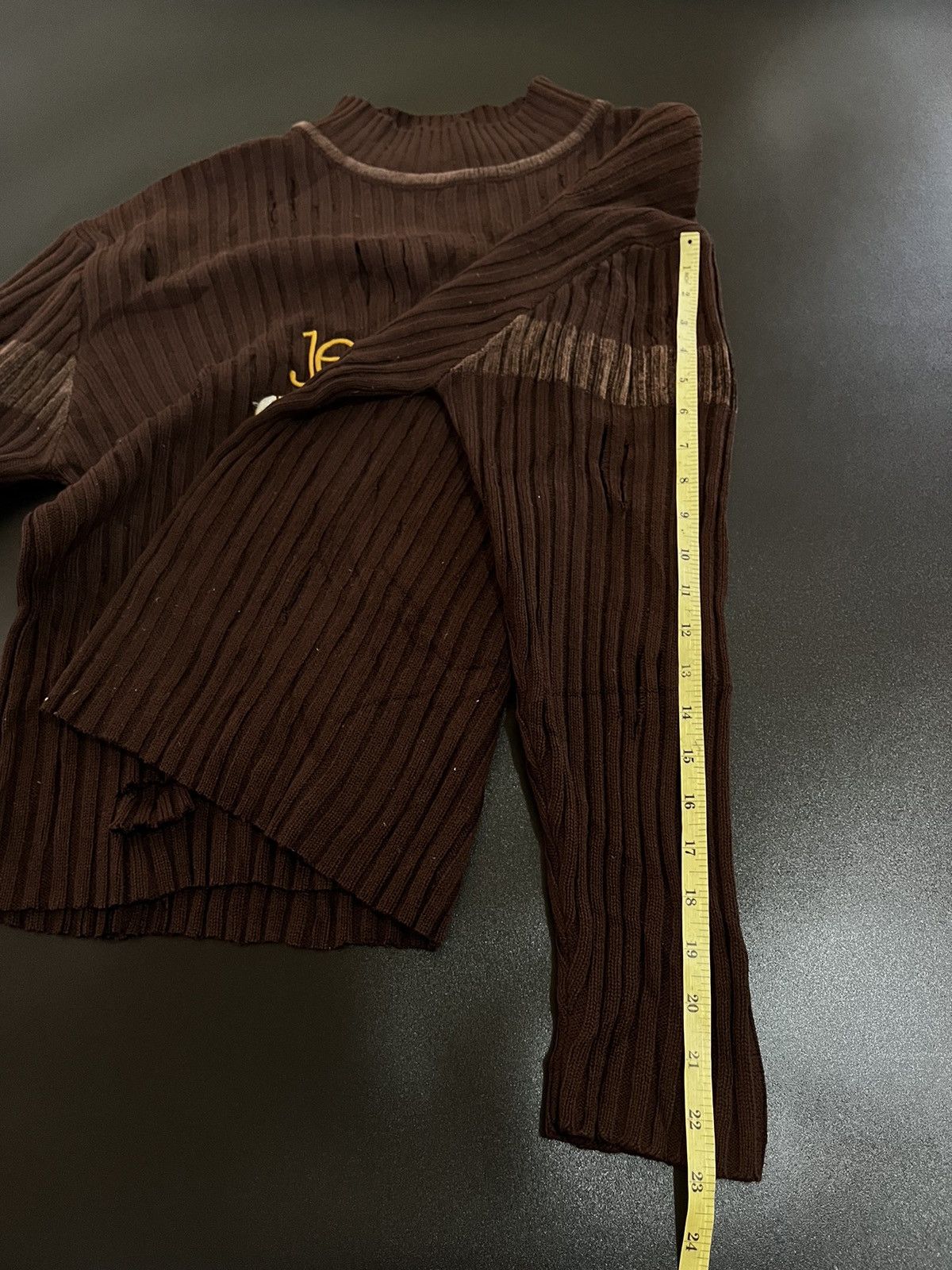 Japanese Brand distressed knitted jpg custom embroidery grunge style Size US M / EU 48-50 / 2 - 9 Thumbnail