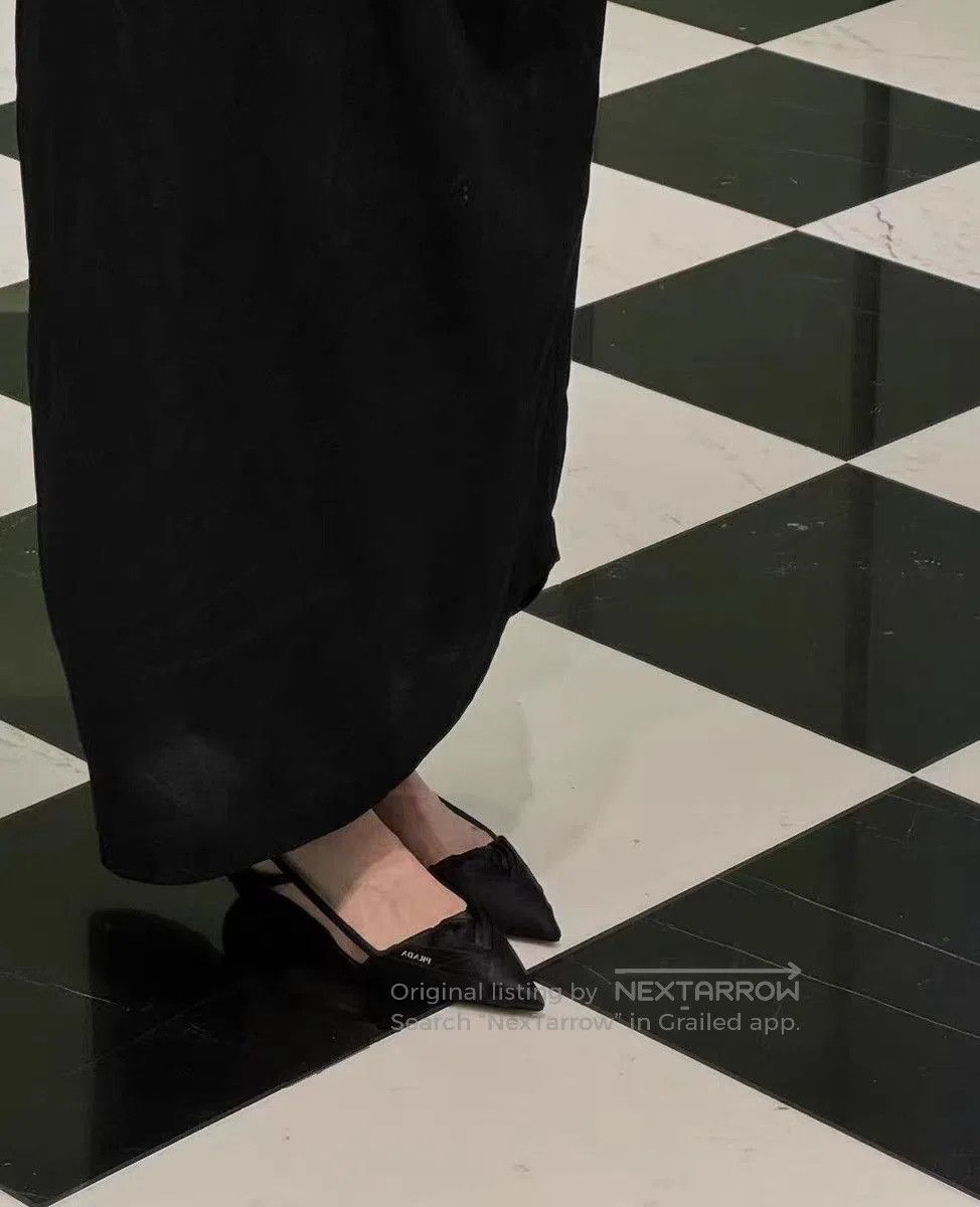 Prada Prada Women's Satin Hollow Floral Flats. Size US 6 / IT 36 - 8 Thumbnail
