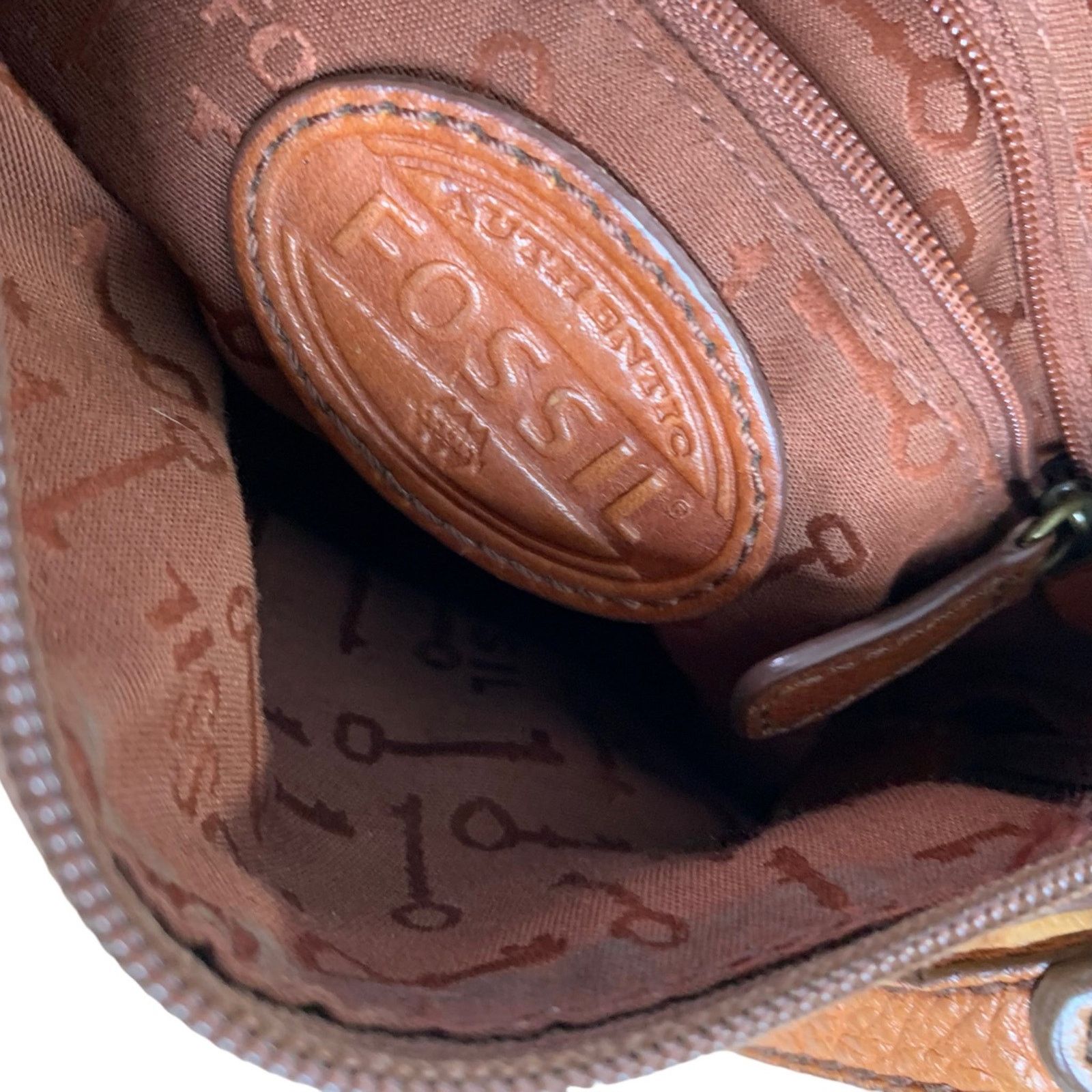 Fossil Fossil Vintage Crossbody Purse Tan Leather Soft Adj Strap Size ONE SIZE - 5 Thumbnail