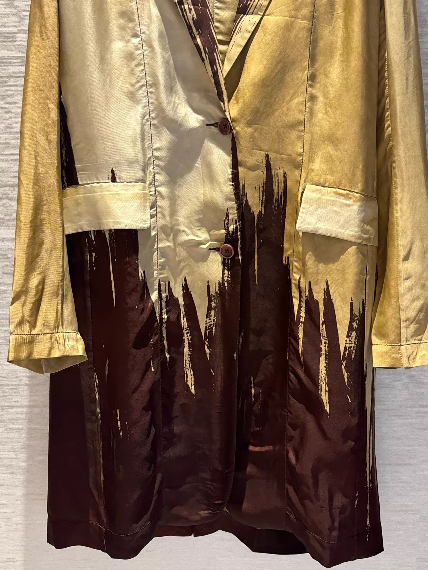 Uma Wang Uma Wang Pigeon Blood Dip-Dye Trench Tobacco Size S / US 4 / IT 40 - 4 Thumbnail