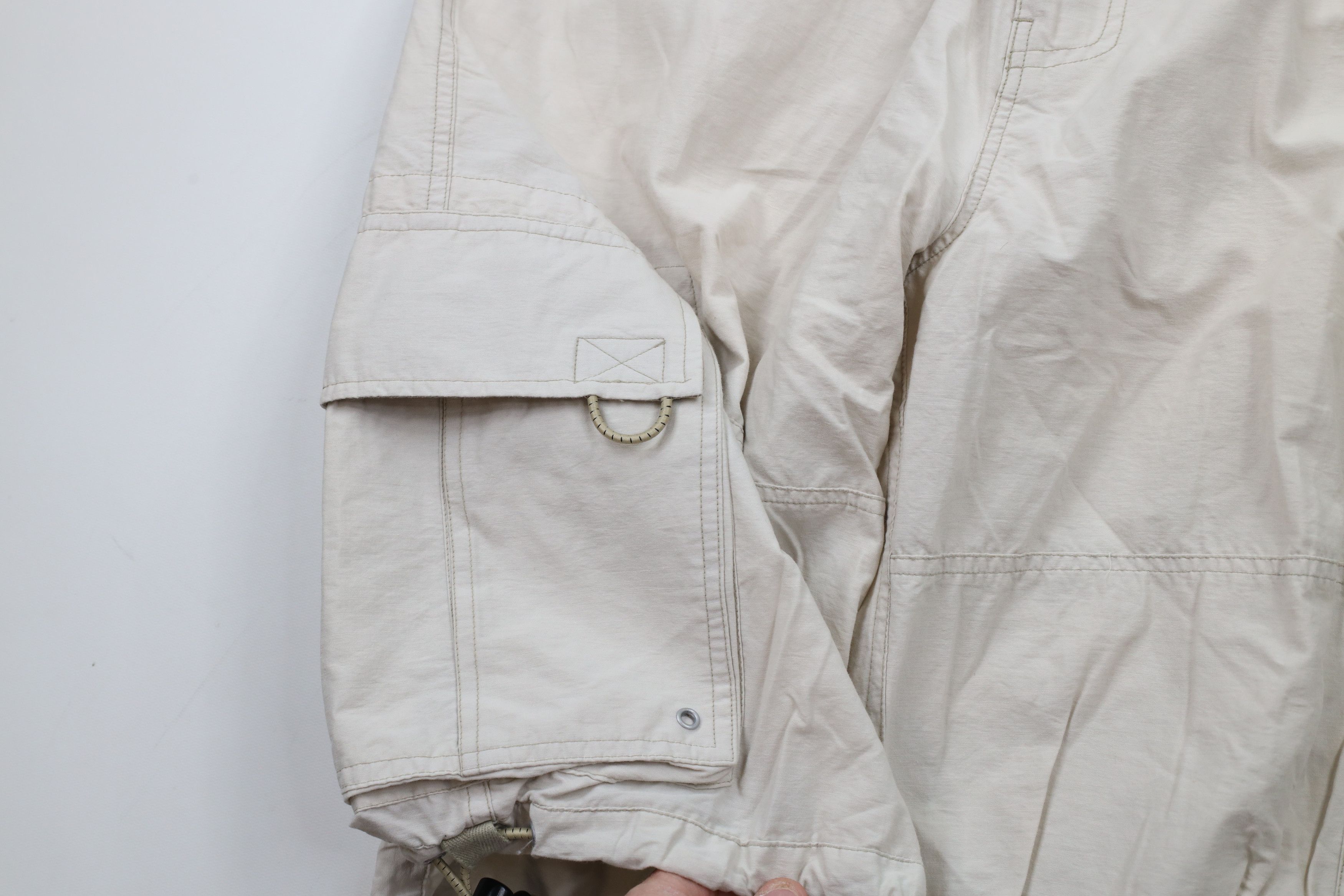 Vintage Vintage 90s Streetwear Baggy Fit Straps Cargo Shorts Beige Size US 34 / EU 50 - 5 Thumbnail