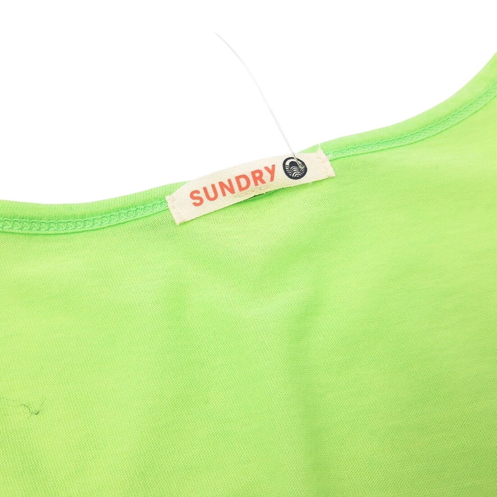 Sundry Sundry Women Lime Deep U Neck Short Sleeve T-Shirt Size 1/S Size S / US 4 / IT 40 - 4 Thumbnail