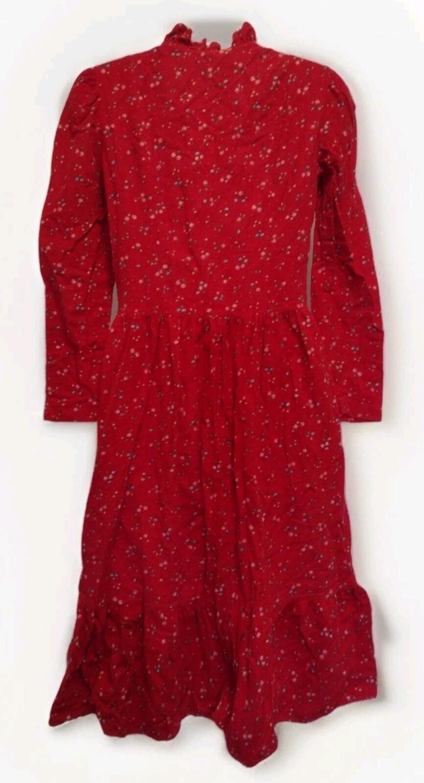 Other VTG 70s Avon Fashions Red Floral Prairie Dress flannel 7/8 Size M / US 6-8 / IT 42-44 - 3 Thumbnail