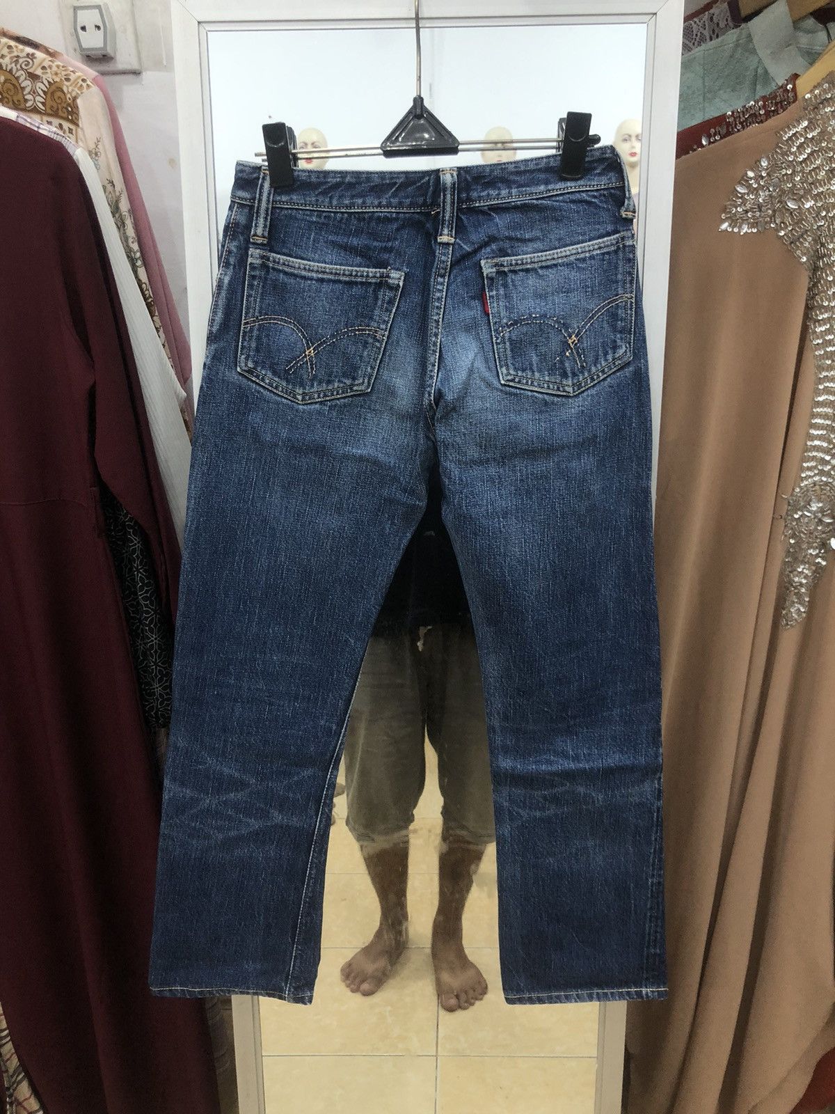 image of Full Count Co Full Count Selvedge Denim Pants in Blue, Women's (Size 27)