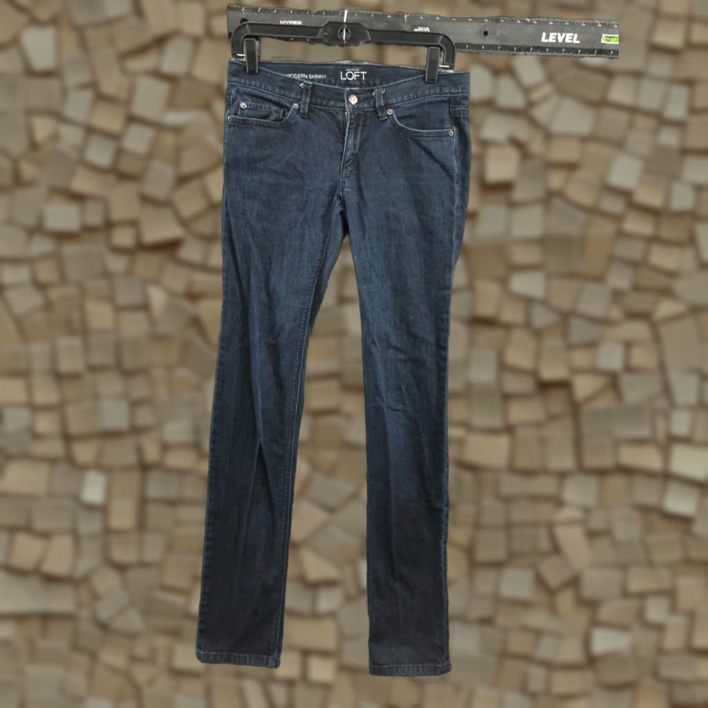 Loft LOFT Jeans Skinny Waist 29 Color Blue Size 2 Womens Denim Pants 5-Pocket Modern Classic Size 26" / US 2 / IT 38 - 1 Thumbnail