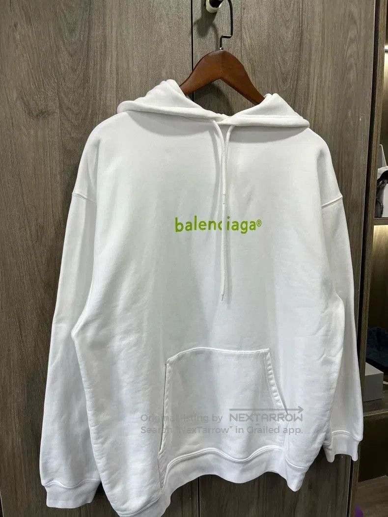 Balenciaga Balenciaga Email Logo White and Green Hoodie Size US S / EU 44-46 / 1 - 2 Thumbnail