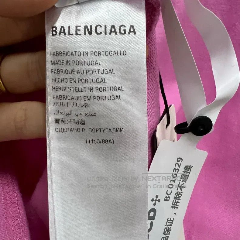 Balenciaga Balenciaga Pink letter printed short sleeve Size US S / EU 44-46 / 1 - 4 Thumbnail