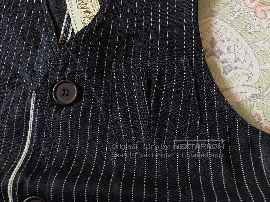 Rising Sun & Co. Rising Sun Indigo Wabash Work Vest XS. Size US XS / EU 42 / 0 - 4 Thumbnail