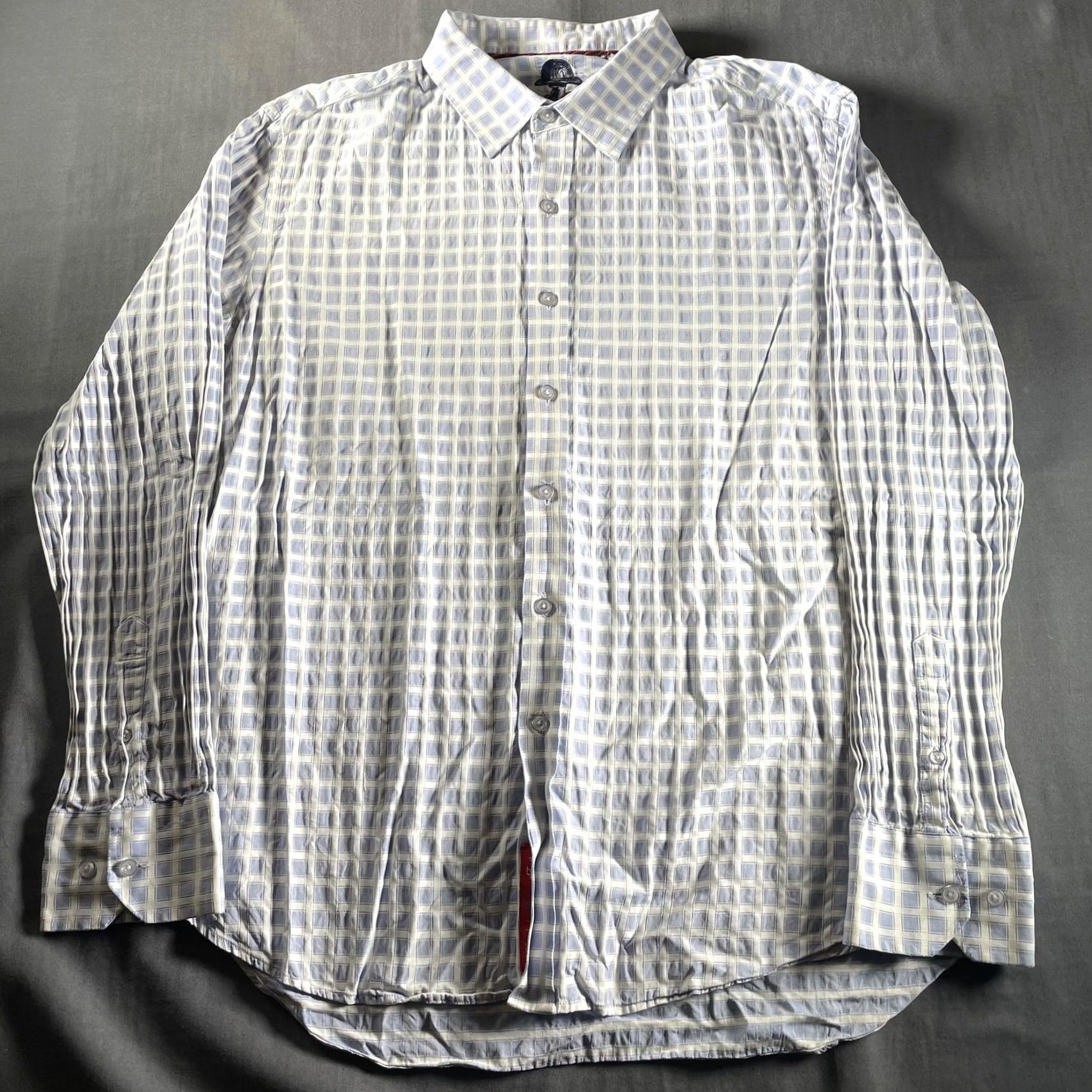 Robert Graham VINTAGE? No. Robert Graham Shirt Mens XL Blue White Check Long Sleeve Button Classic Fit Size US XL / EU 56 / 4 - 6 Thumbnail