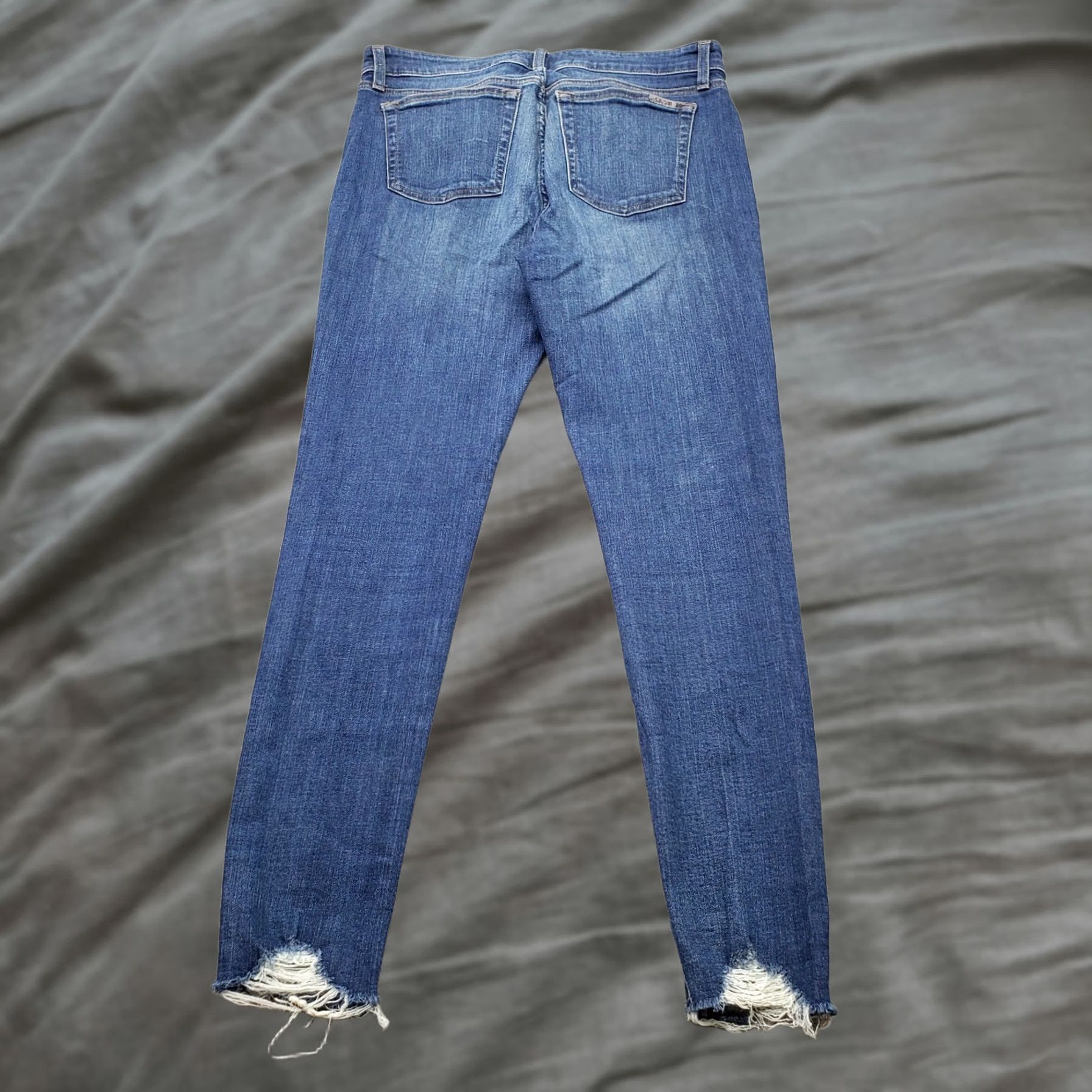 Vintage Joe's Jeans Womens Skinny Jeans 30 Blue Denim Stretch Raw Hem Boho Faded Whiskered Size 30" / US 8 / IT 44 - 1 Thumbnail