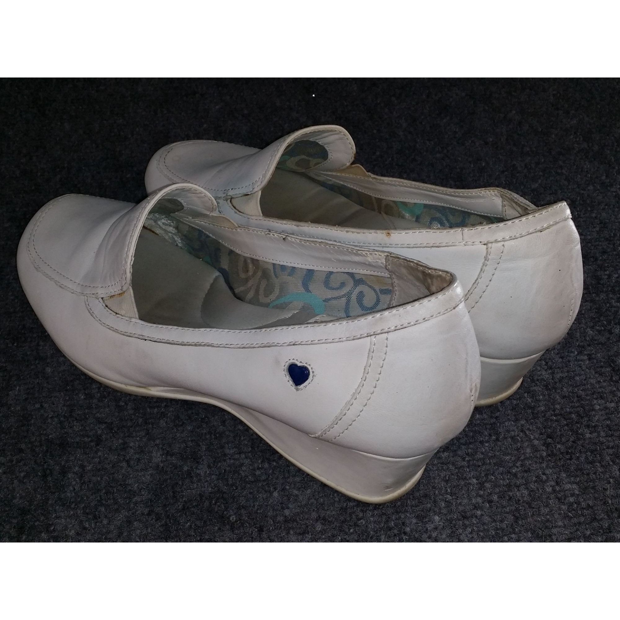Other Nurse Mates Frankie Pillow Top Shoes Women Sz 10W Leather Wh Size US 10 / IT 40 - 2 Thumbnail