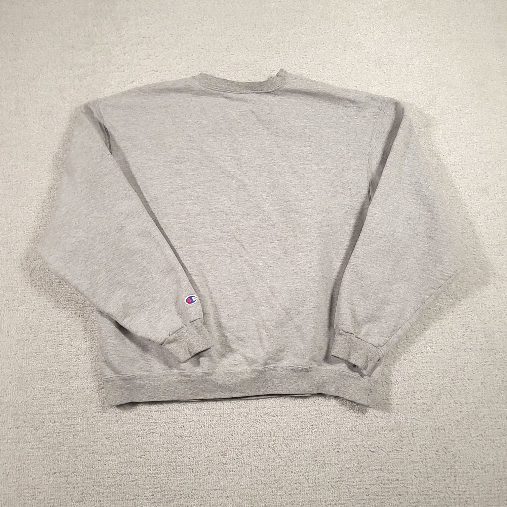 Champion Champion Spellout Crewneck Sweatshirt Mens Large Gray Fleece Embroidered Size US L / EU 52-54 / 3 - 7 Thumbnail