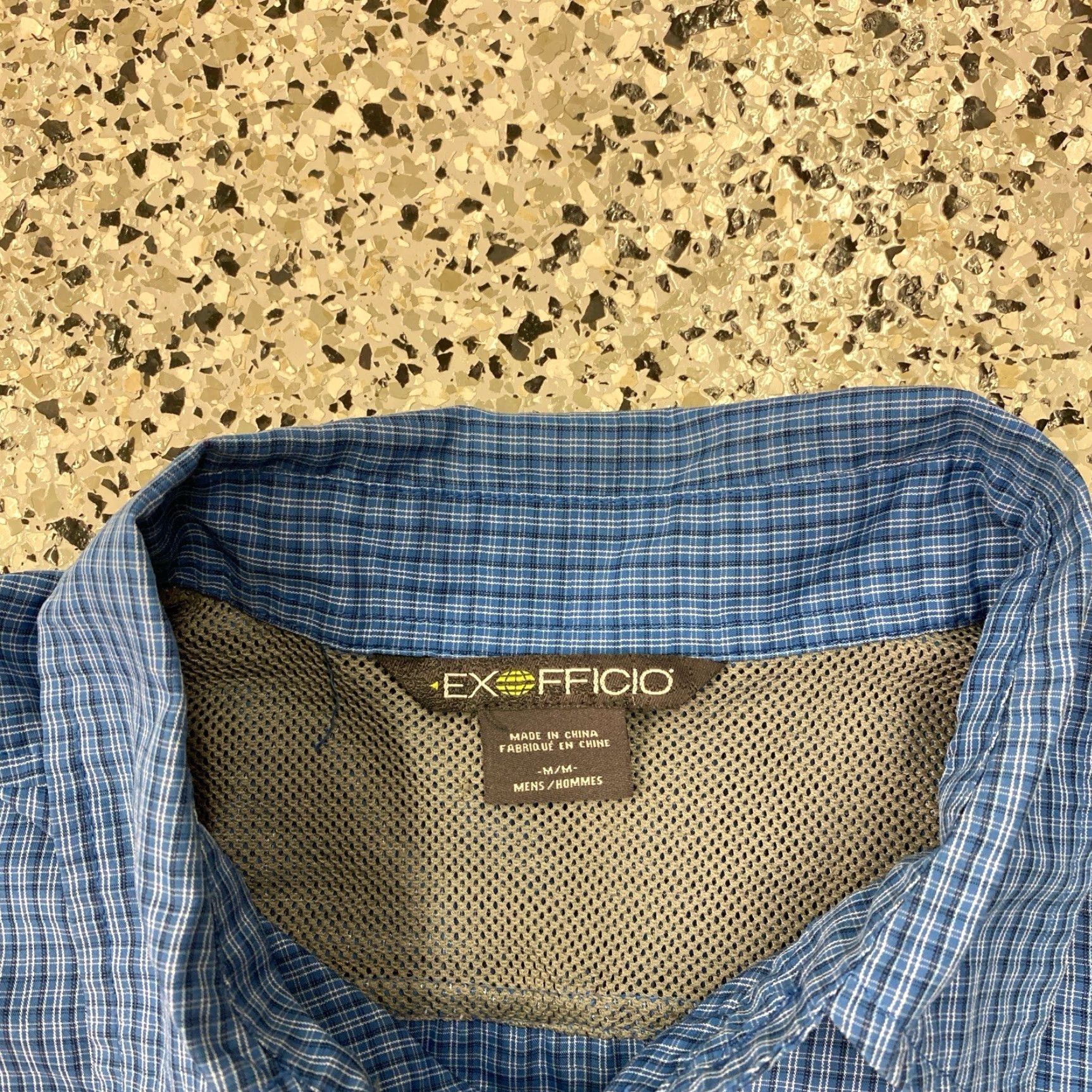 ExOfficio ExOfficio Shirt Mens Medium Blue Plaid Flannel Outdoor Lightweight Vented Size US M / EU 48-50 / 2 - 2 Thumbnail