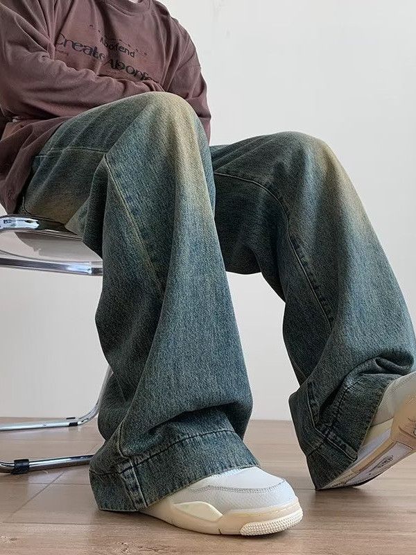Japanese Brand × Vintage Men's vintage washed straight jeans Size US 38 / EU 54 - 3 Thumbnail