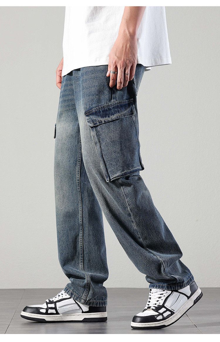 Japanese Brand × Jean Trendy loose washed casual workwear straight jeans Size US 32 / EU 48 - 2 Thumbnail
