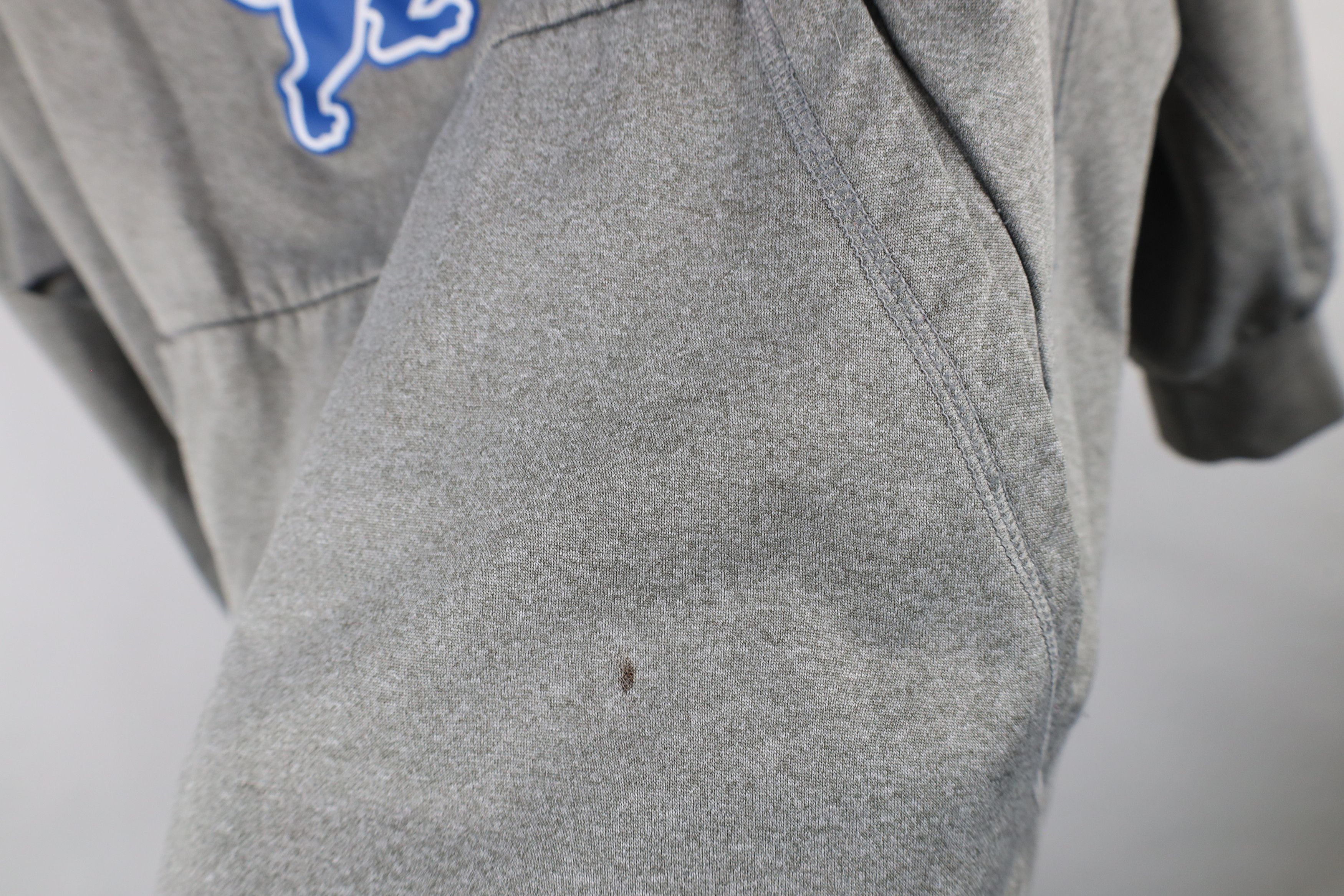 Nike × Vintage Nike Cropped Detroit Lions Football Hoodie Sweatshirt Gray Size 3XL / US 20-22 - 9 Thumbnail