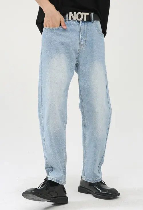 Other Light blue washed trendy casual straight jeans Size US 32 / EU 48 - 8 Thumbnail